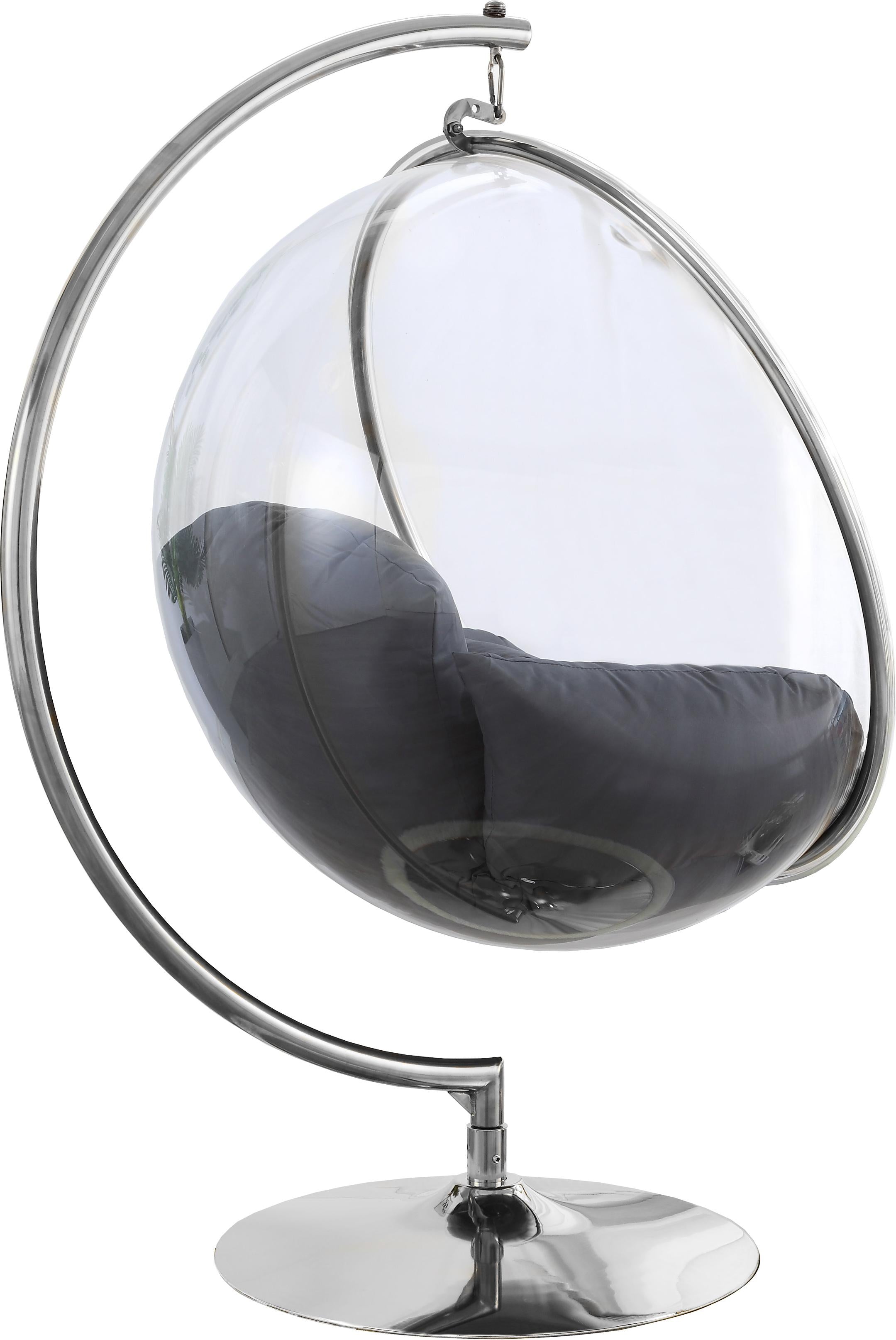 Luna Grey Durable Fabric Acrylic Swing Chair - Luxury Home Furniture (MI)