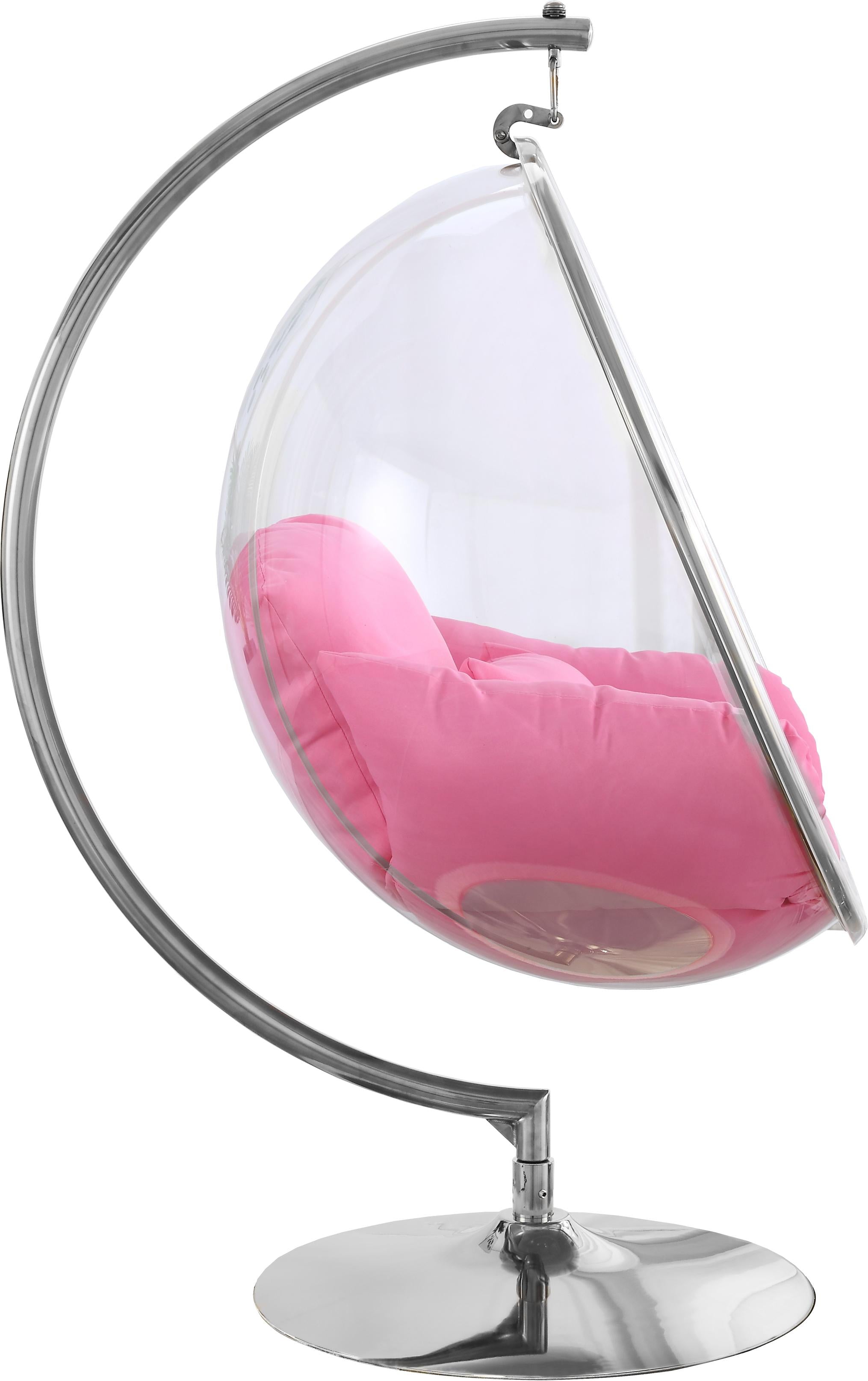 Luna Pink Durable Fabric Acrylic Swing Chair - Luxury Home Furniture (MI)