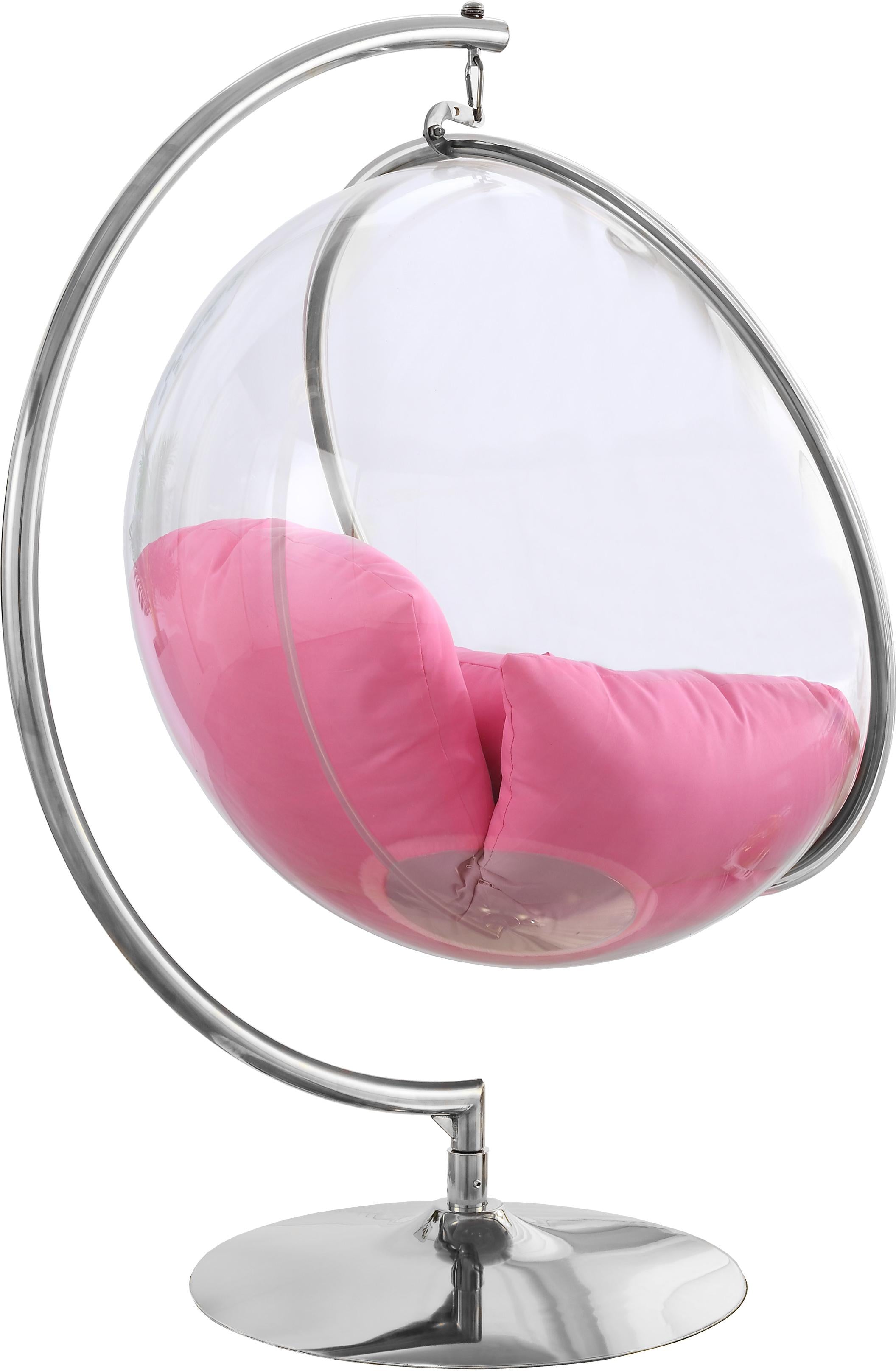 Luna Pink Durable Fabric Acrylic Swing Chair - Luxury Home Furniture (MI)