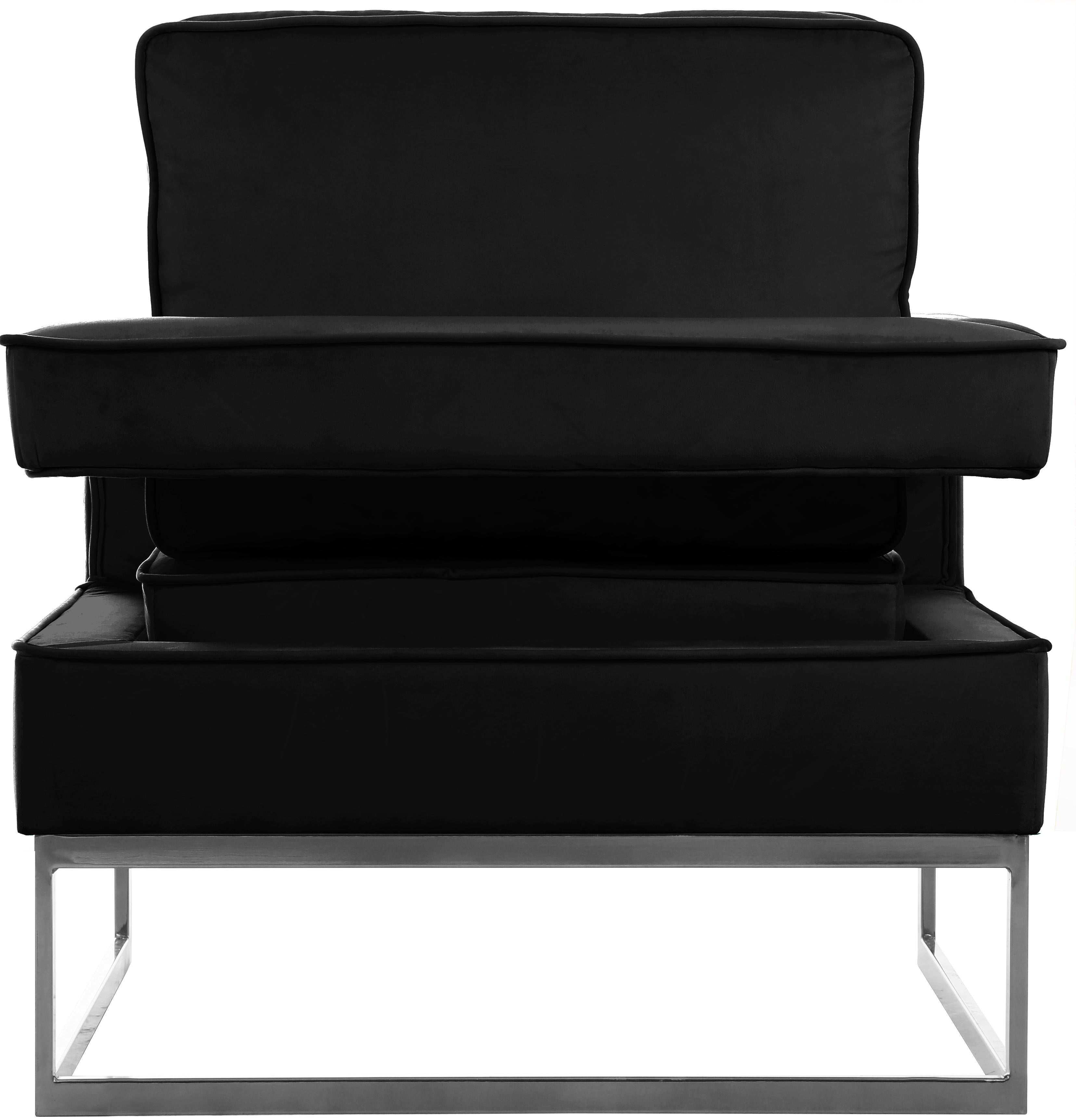 Noah Black Velvet Accent Chair - Luxury Home Furniture (MI)