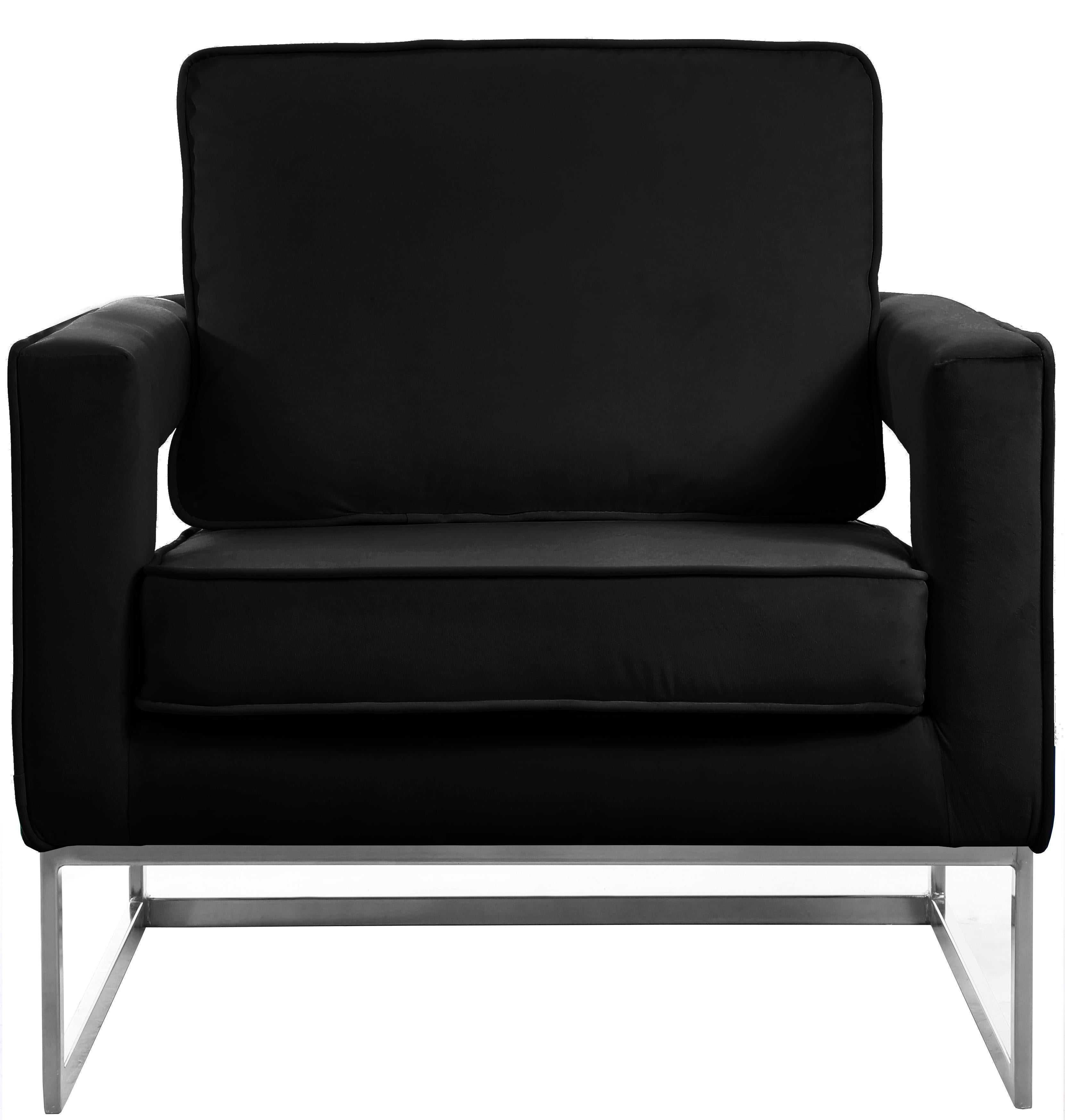 Noah Black Velvet Accent Chair - Luxury Home Furniture (MI)