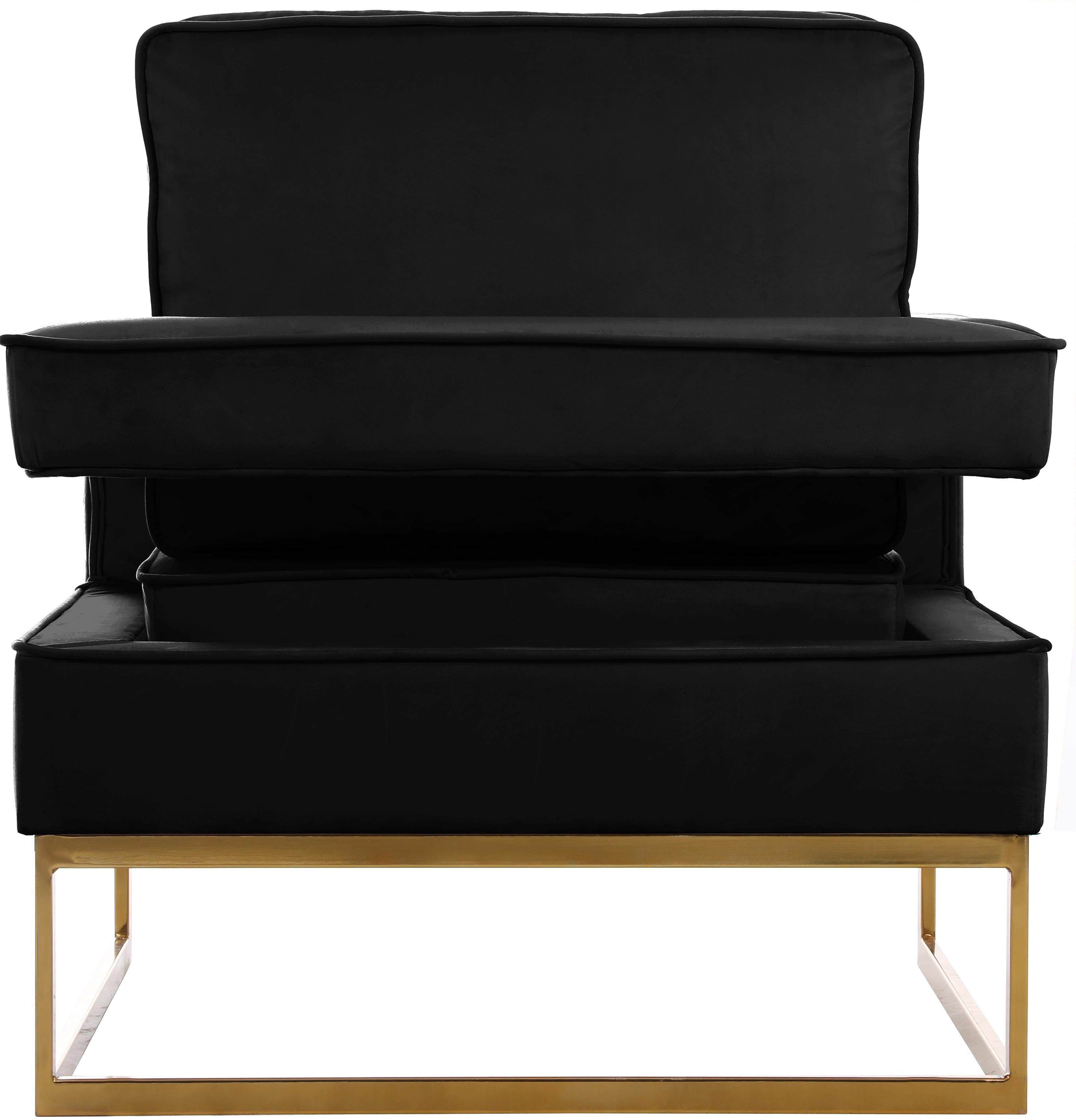 Noah Black Velvet Accent Chair - Luxury Home Furniture (MI)