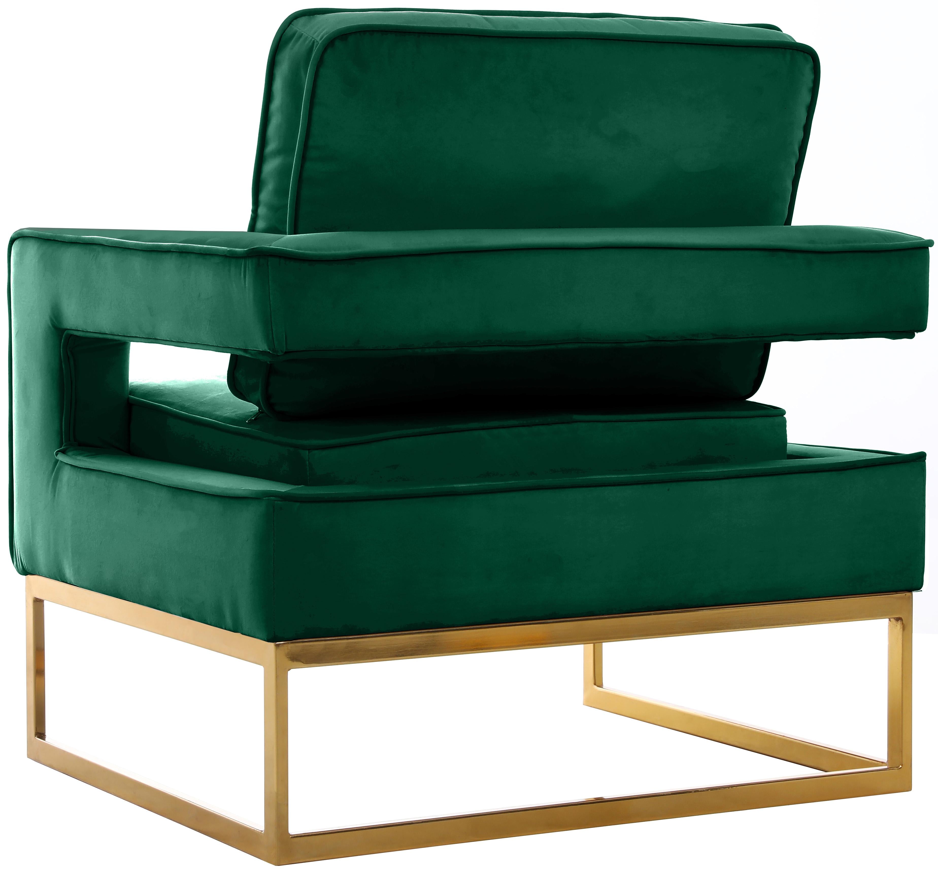 Noah Green Velvet Accent Chair - Luxury Home Furniture (MI)