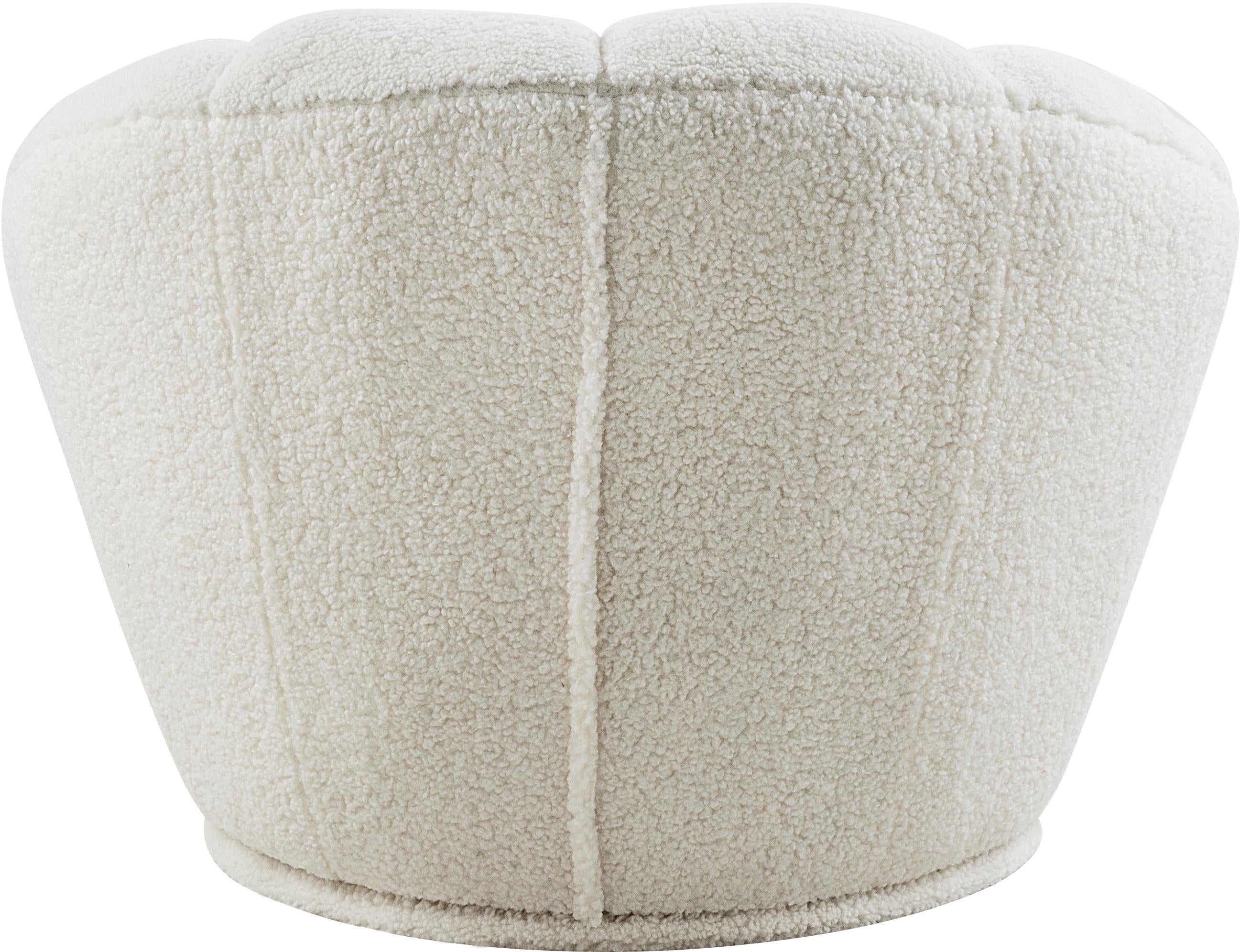 Dream White Faux Sheepskin Fur Accent Chair - Luxury Home Furniture (MI)