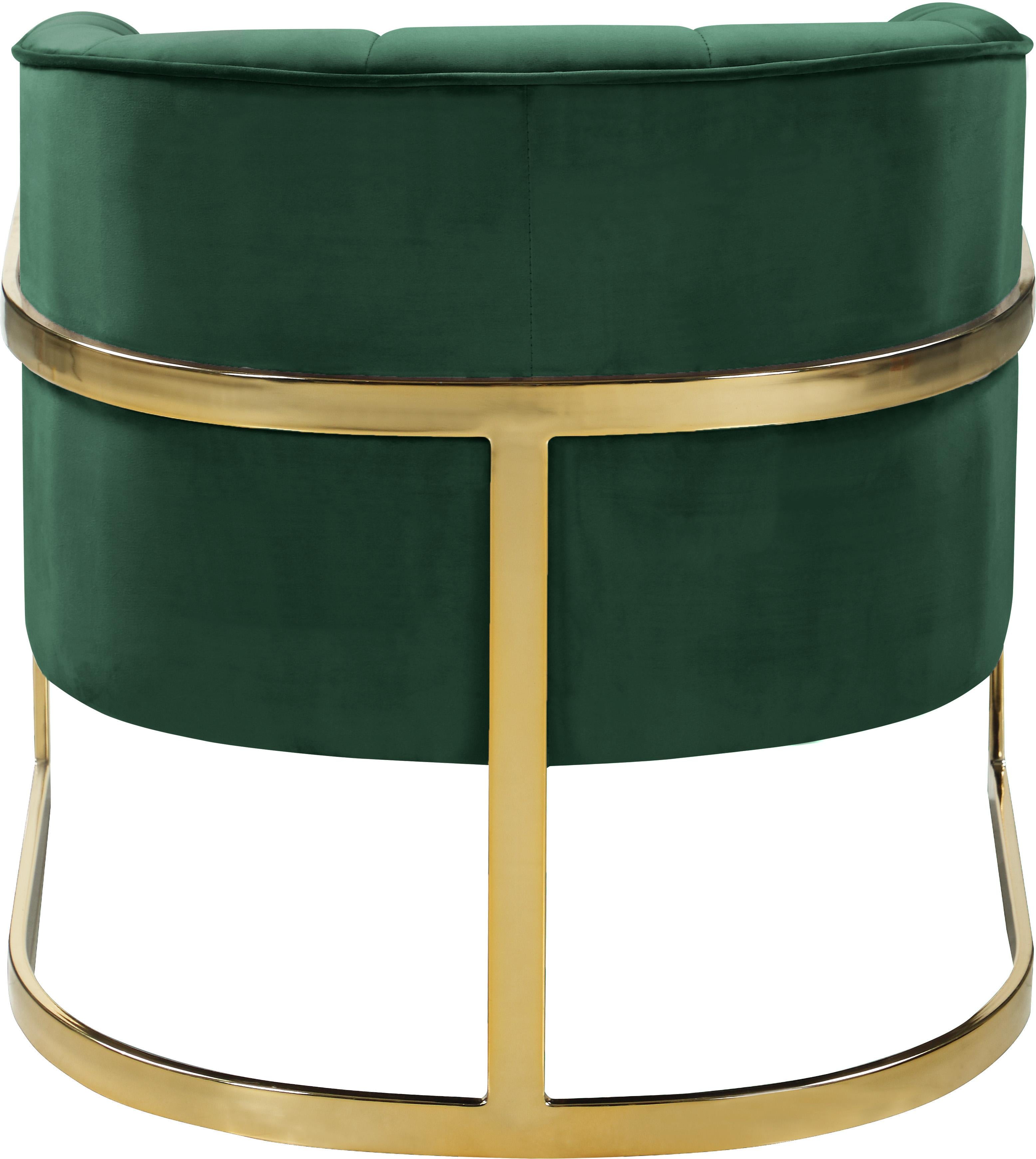 Carter Green Velvet Accent Chair - Luxury Home Furniture (MI)