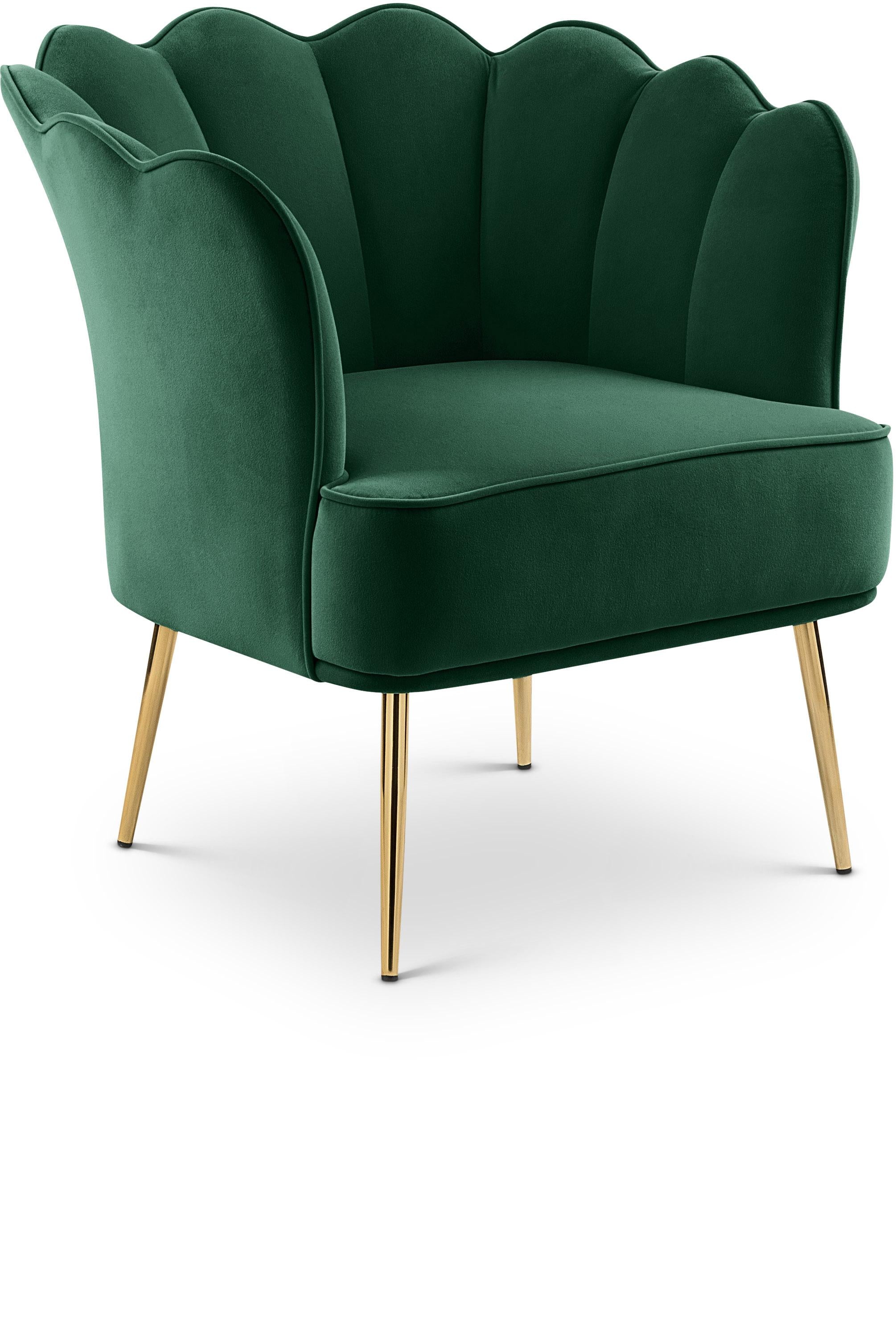 Jester Green Velvet Accent Chair - Luxury Home Furniture (MI)