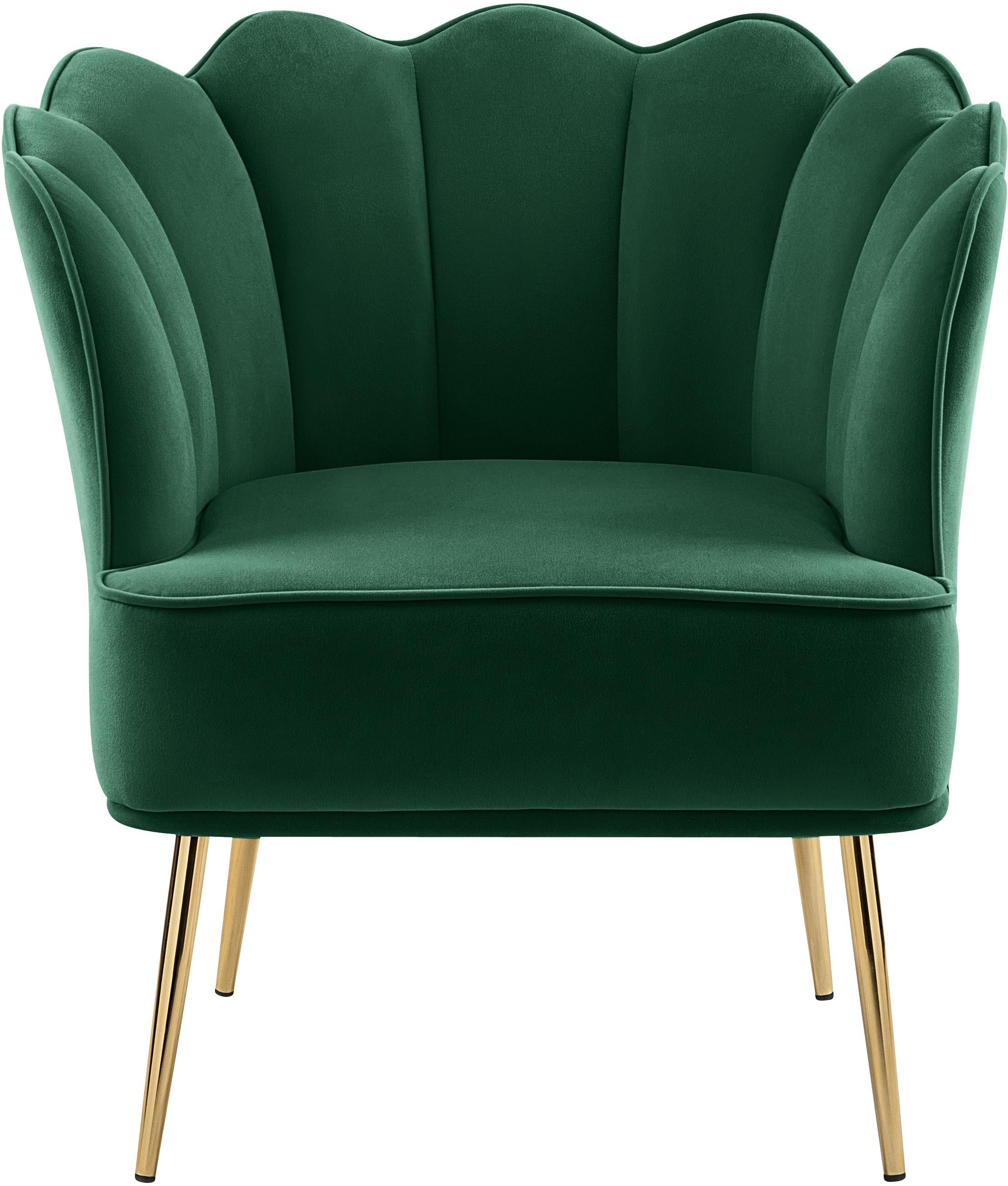 Jester Green Velvet Accent Chair - Luxury Home Furniture (MI)