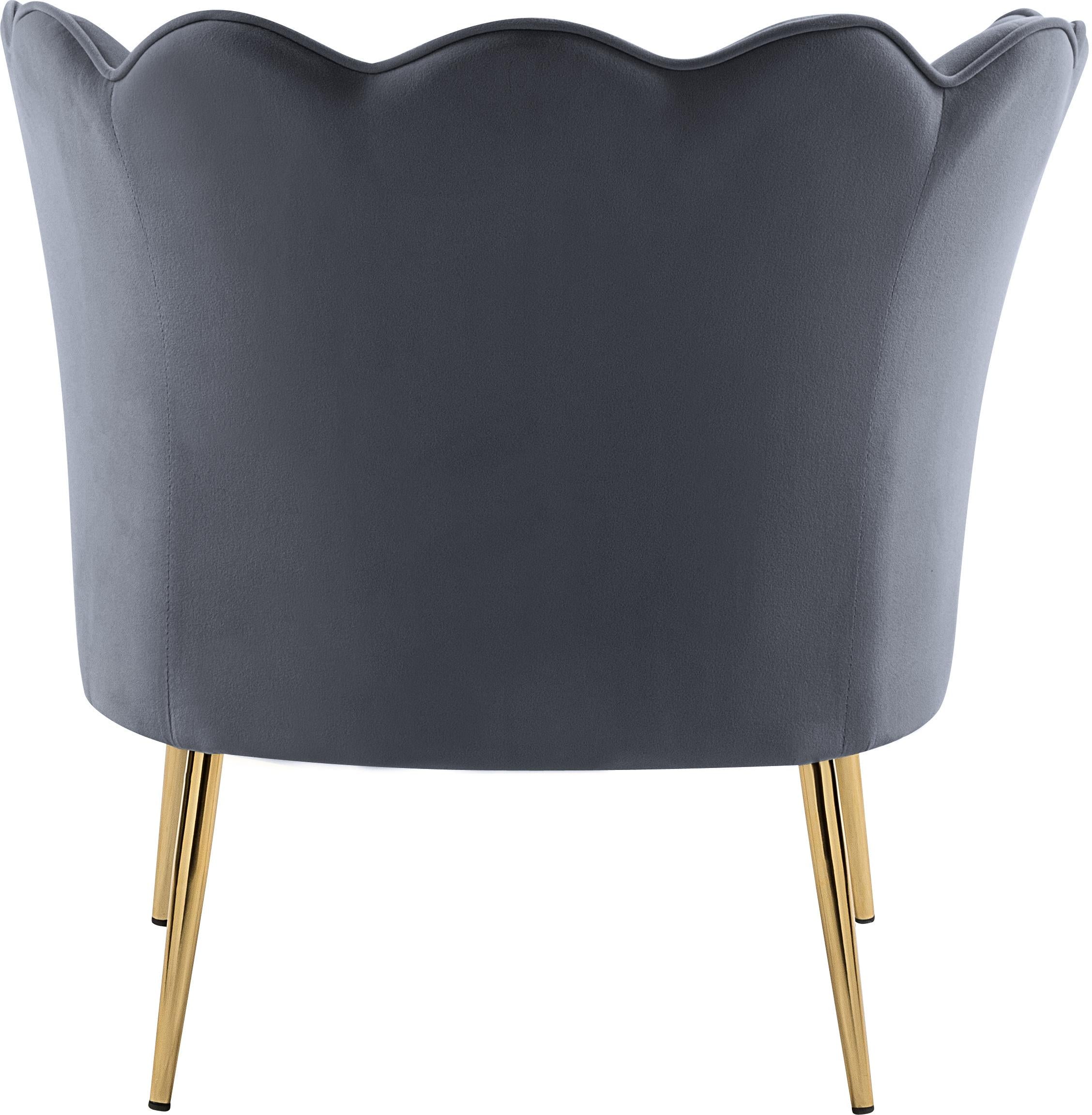 Jester Grey Velvet Accent Chair - Luxury Home Furniture (MI)