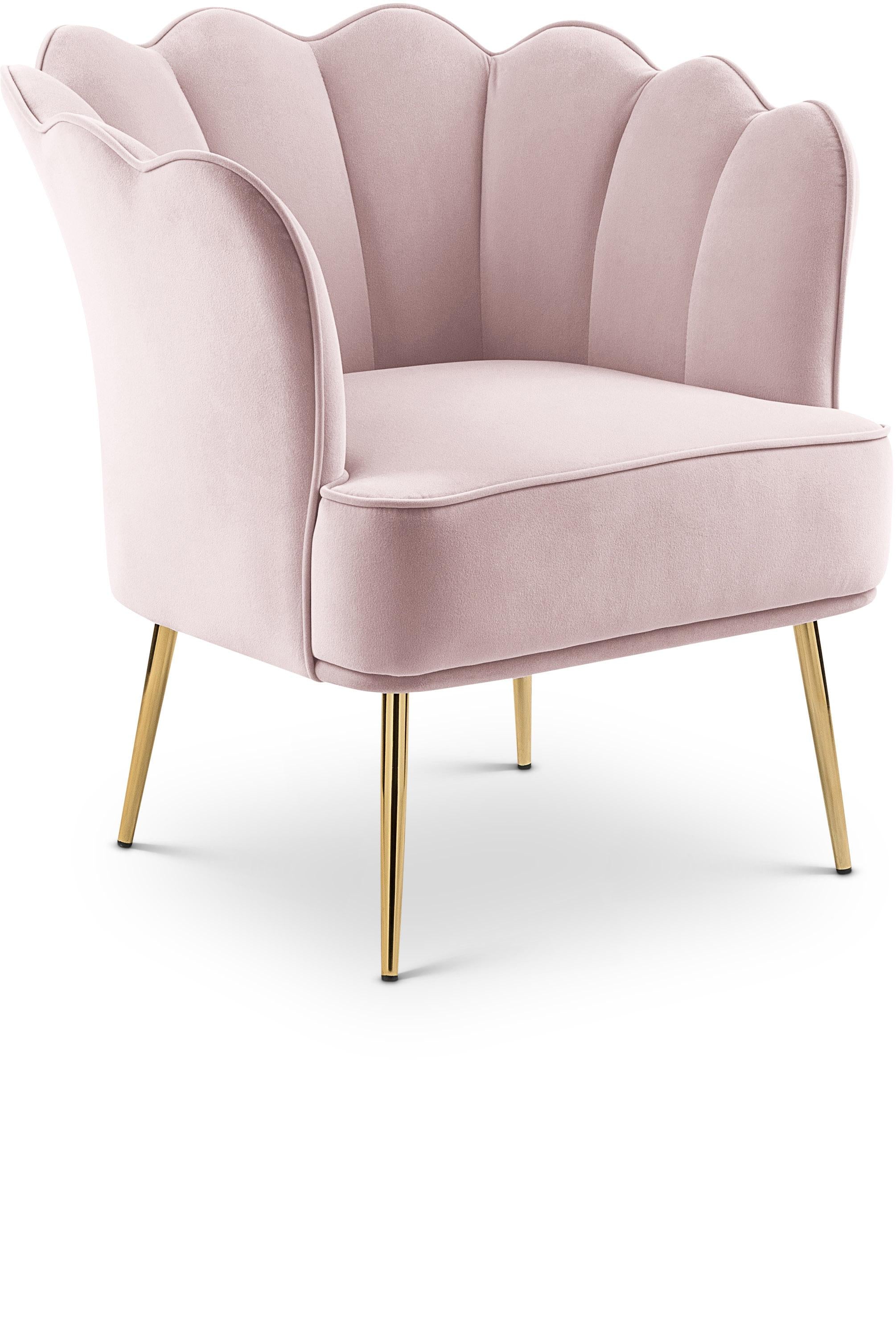 Jester Pink Velvet Accent Chair - Luxury Home Furniture (MI)