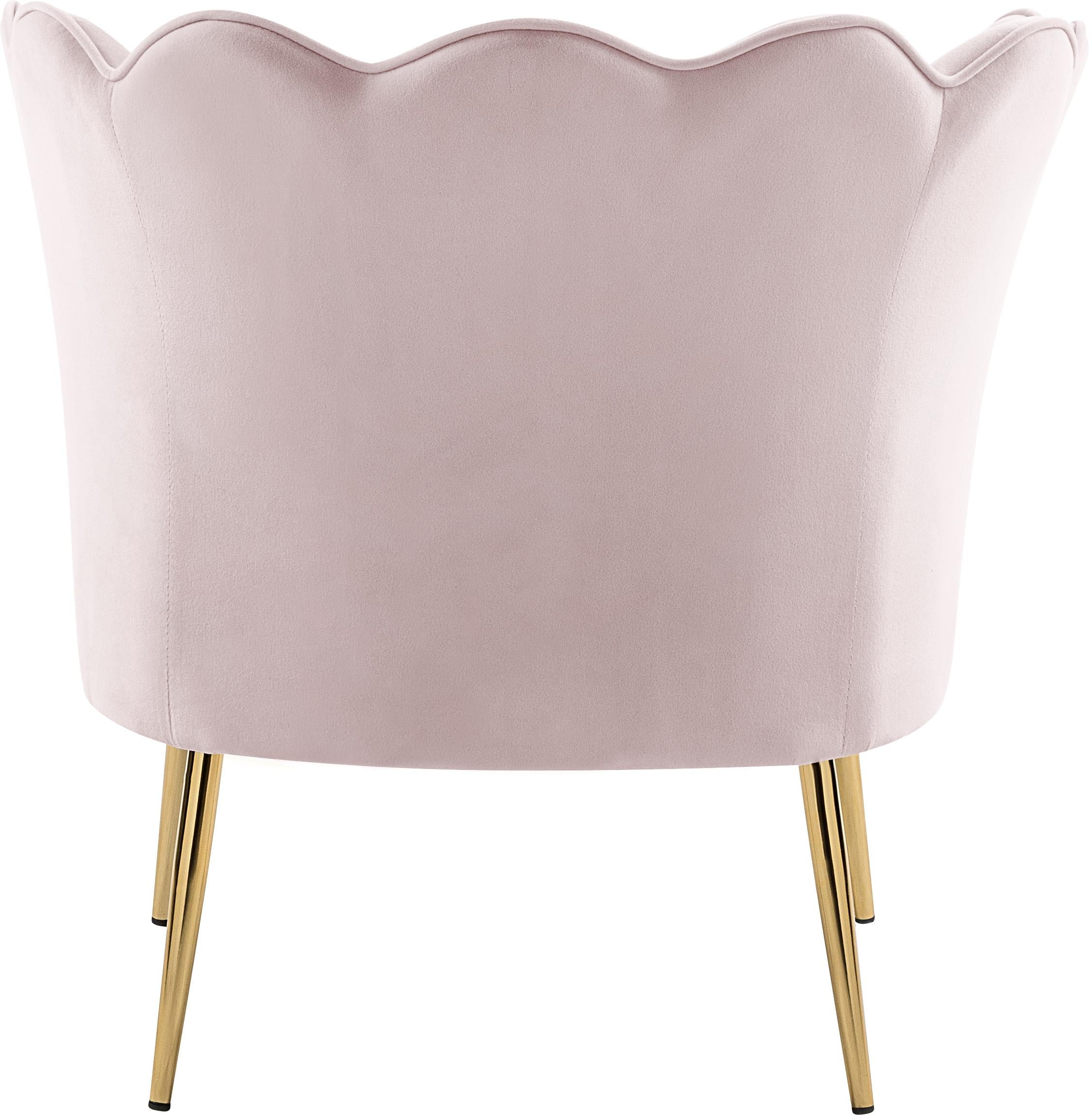 Jester Pink Velvet Accent Chair - Luxury Home Furniture (MI)
