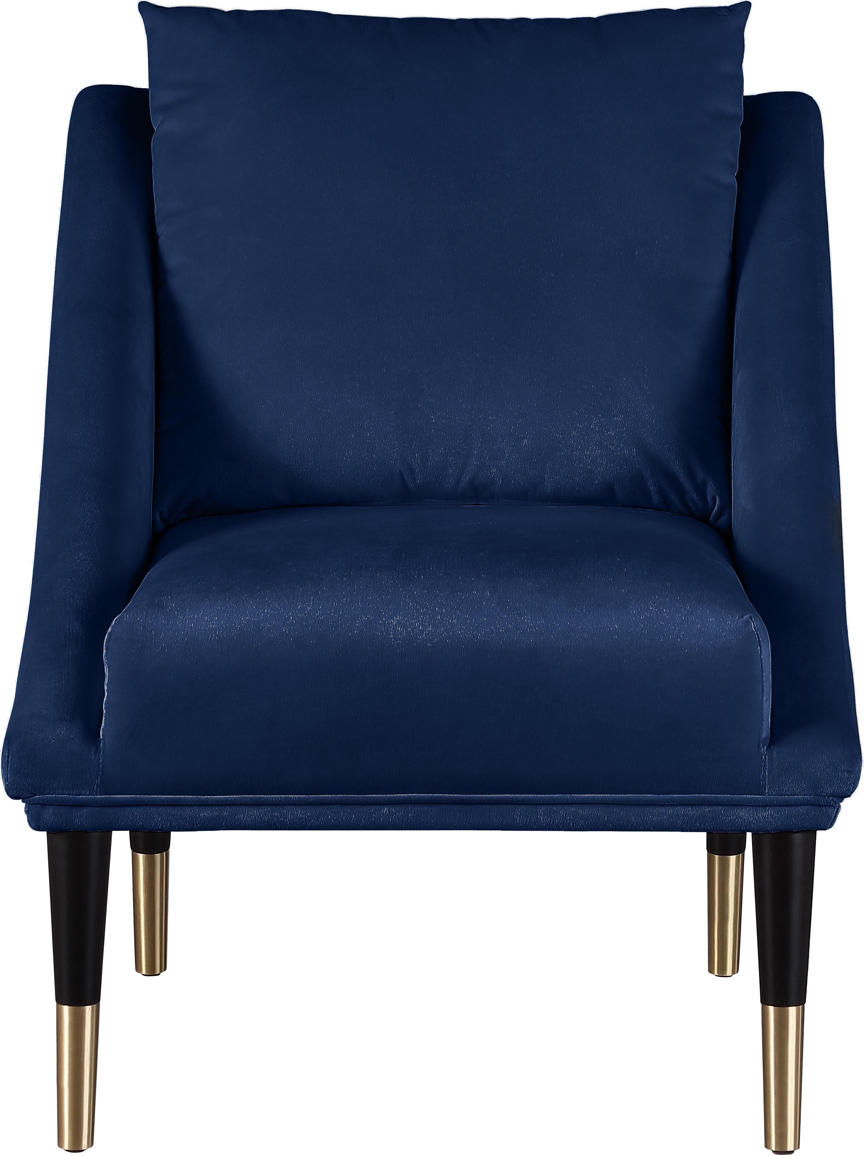 Elegante Navy Velvet Accent Chair - Luxury Home Furniture (MI)