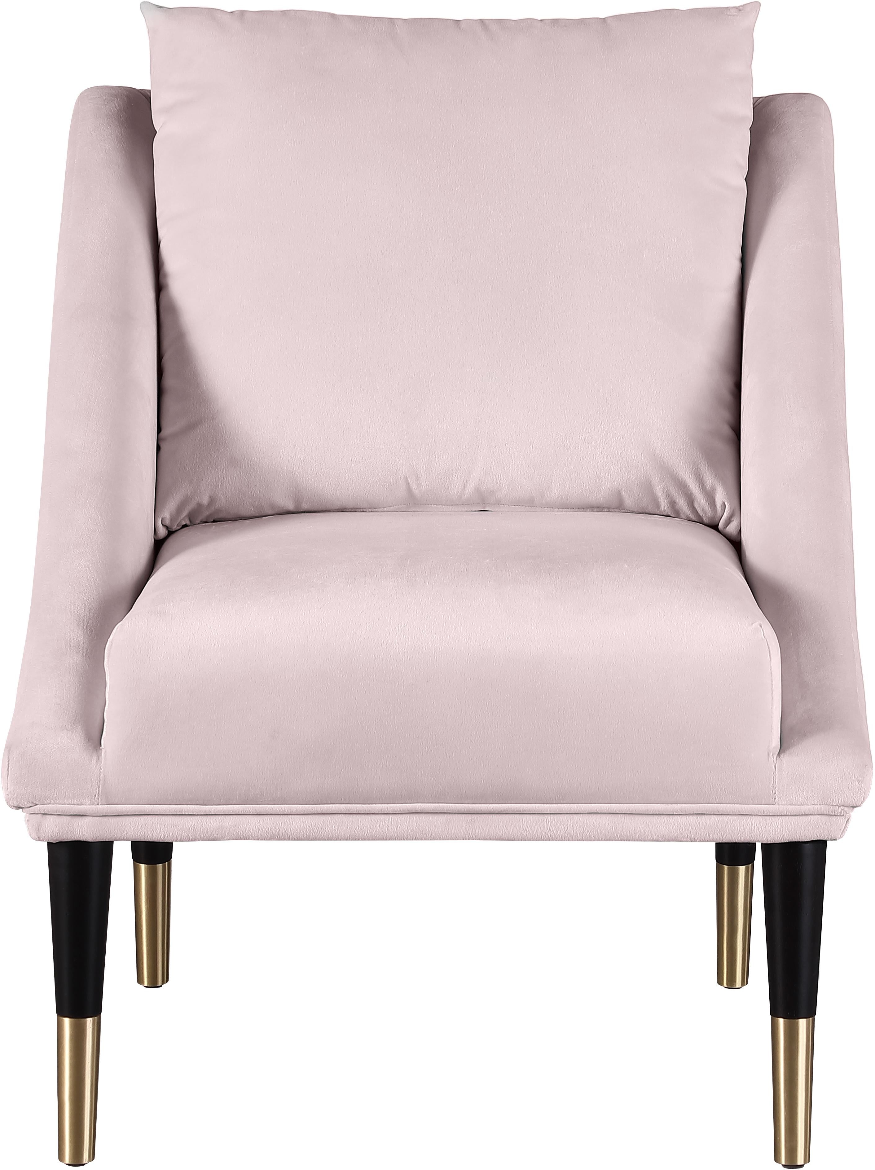 Elegante Pink Velvet Accent Chair - Luxury Home Furniture (MI)