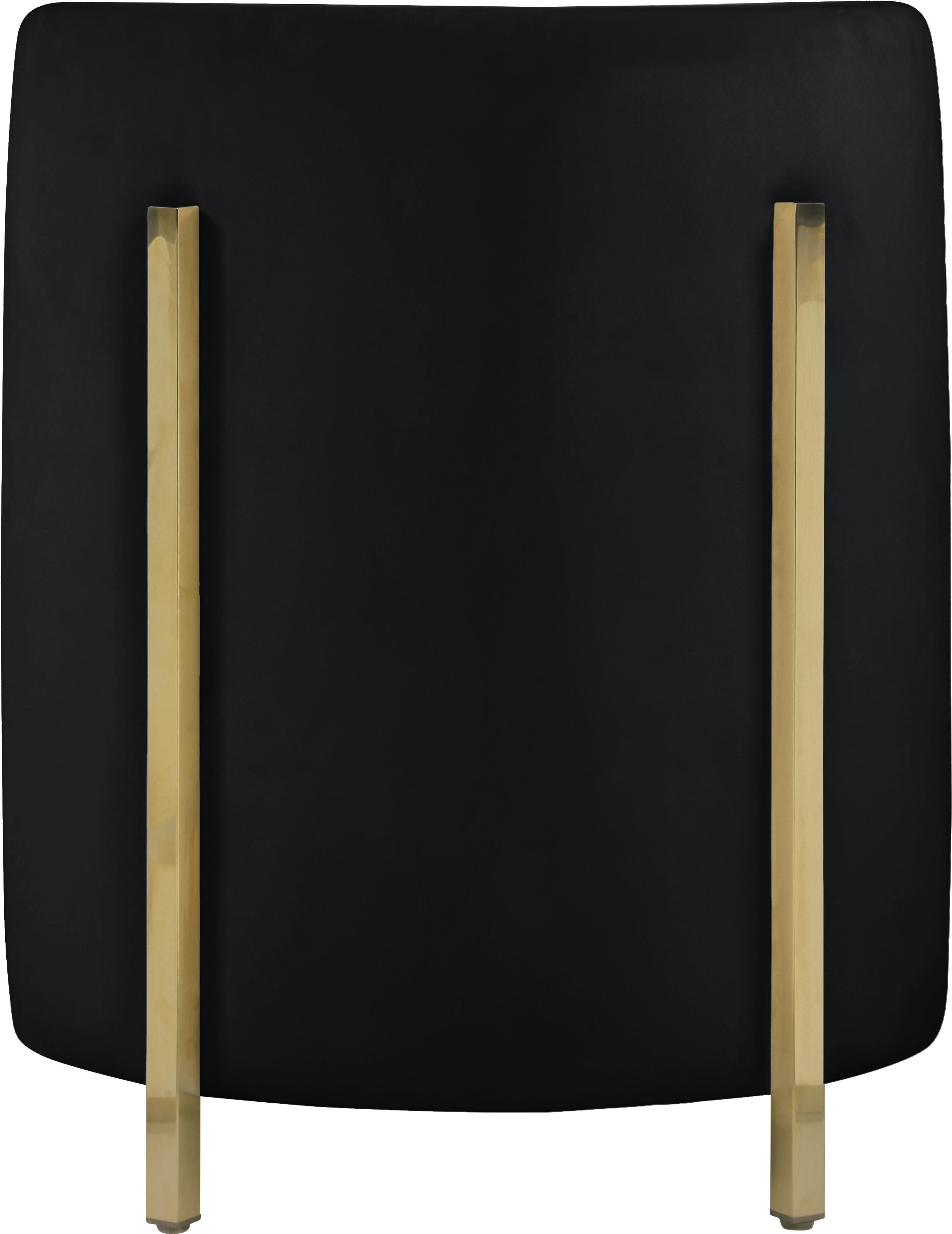 Rotunda Black Velvet Accent Chair - Luxury Home Furniture (MI)