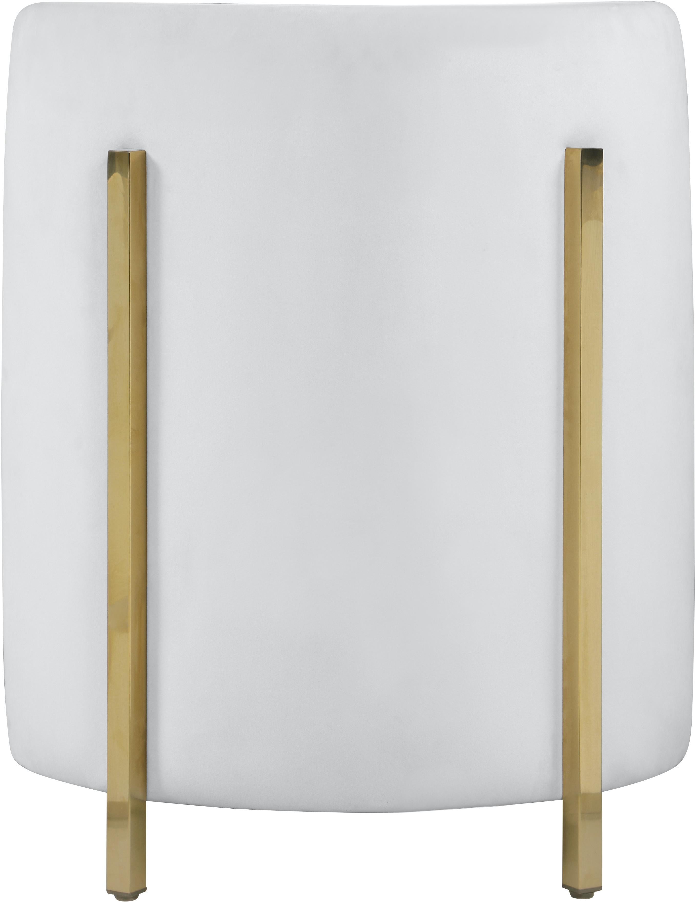 Rotunda Cream Velvet Accent Chair - Luxury Home Furniture (MI)