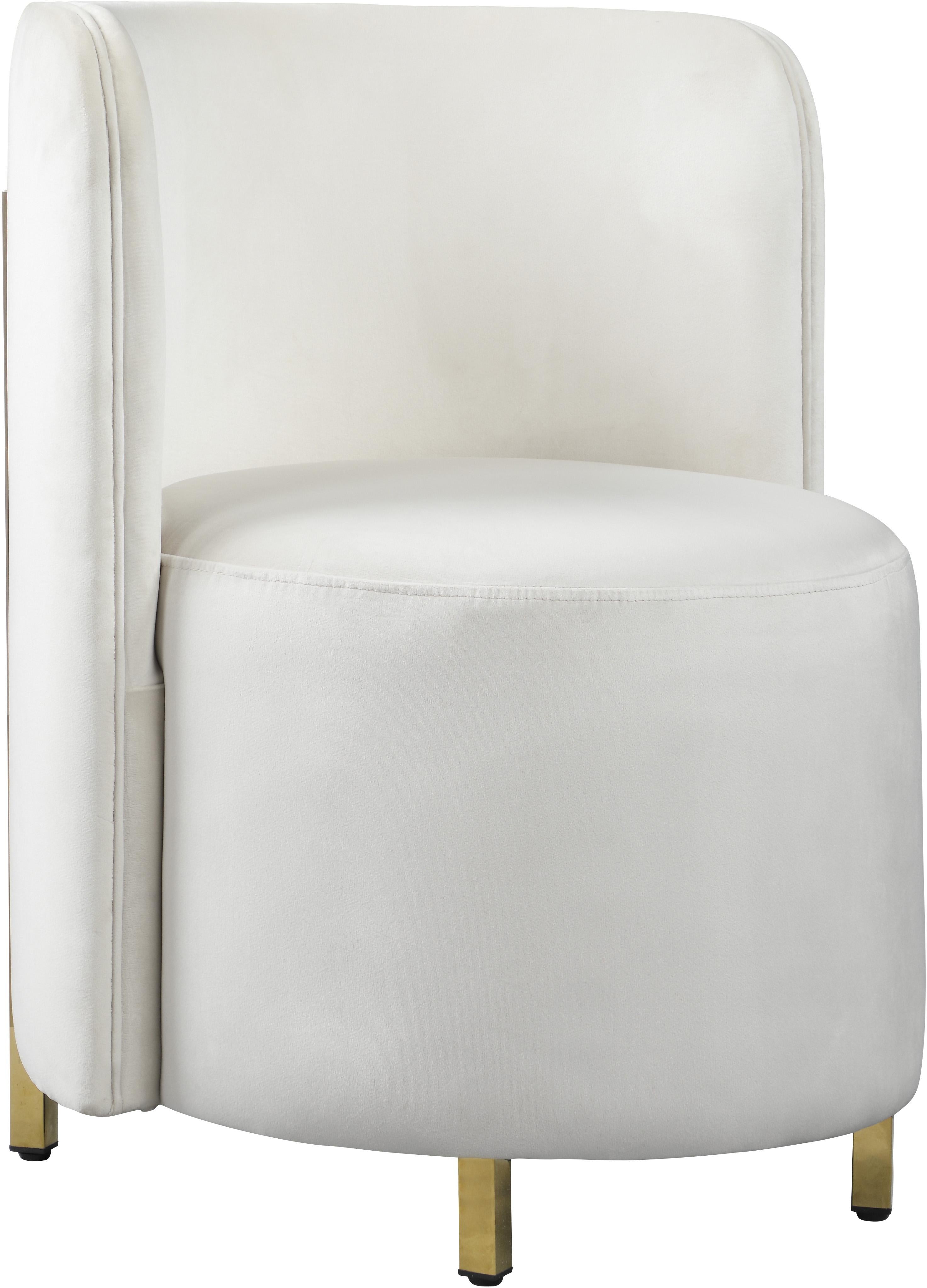 Rotunda Cream Velvet Accent Chair - Luxury Home Furniture (MI)