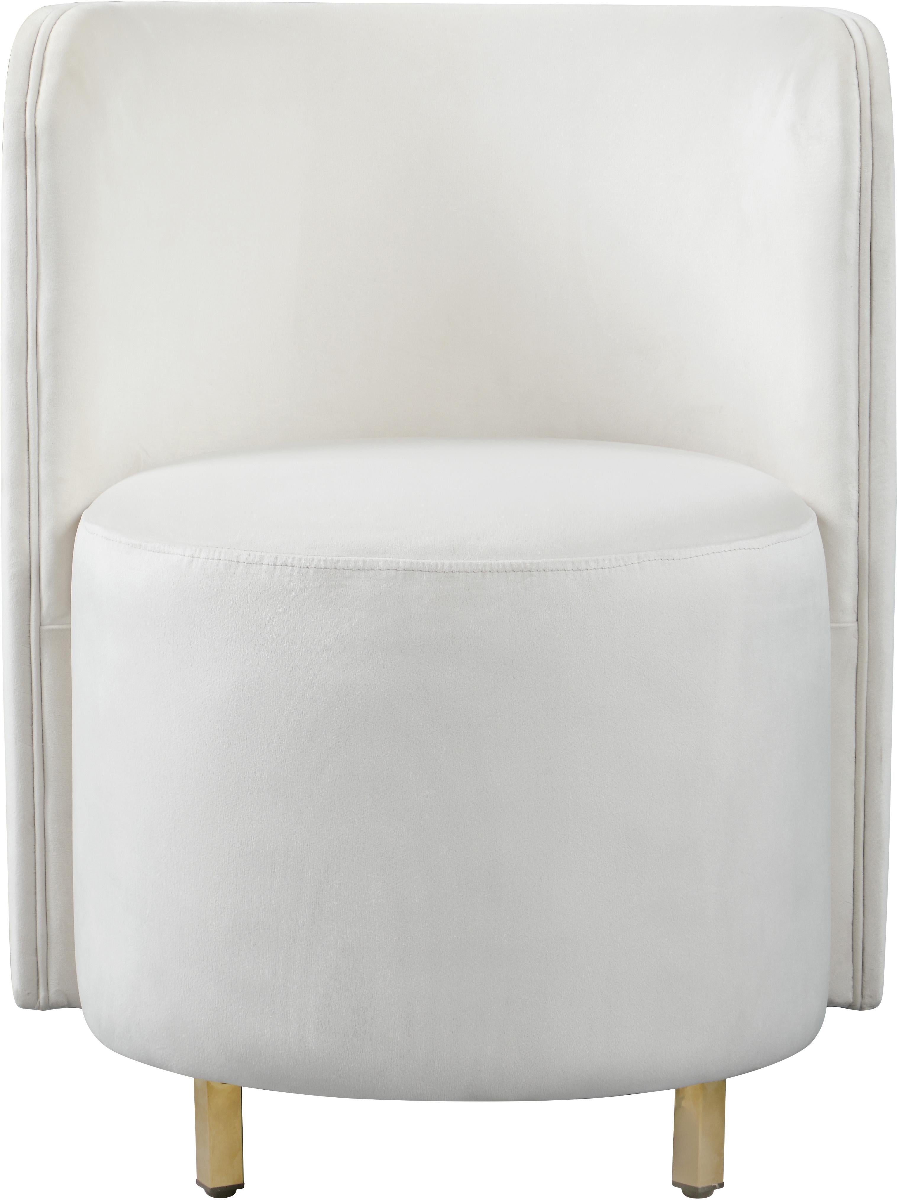 Rotunda Cream Velvet Accent Chair - Luxury Home Furniture (MI)