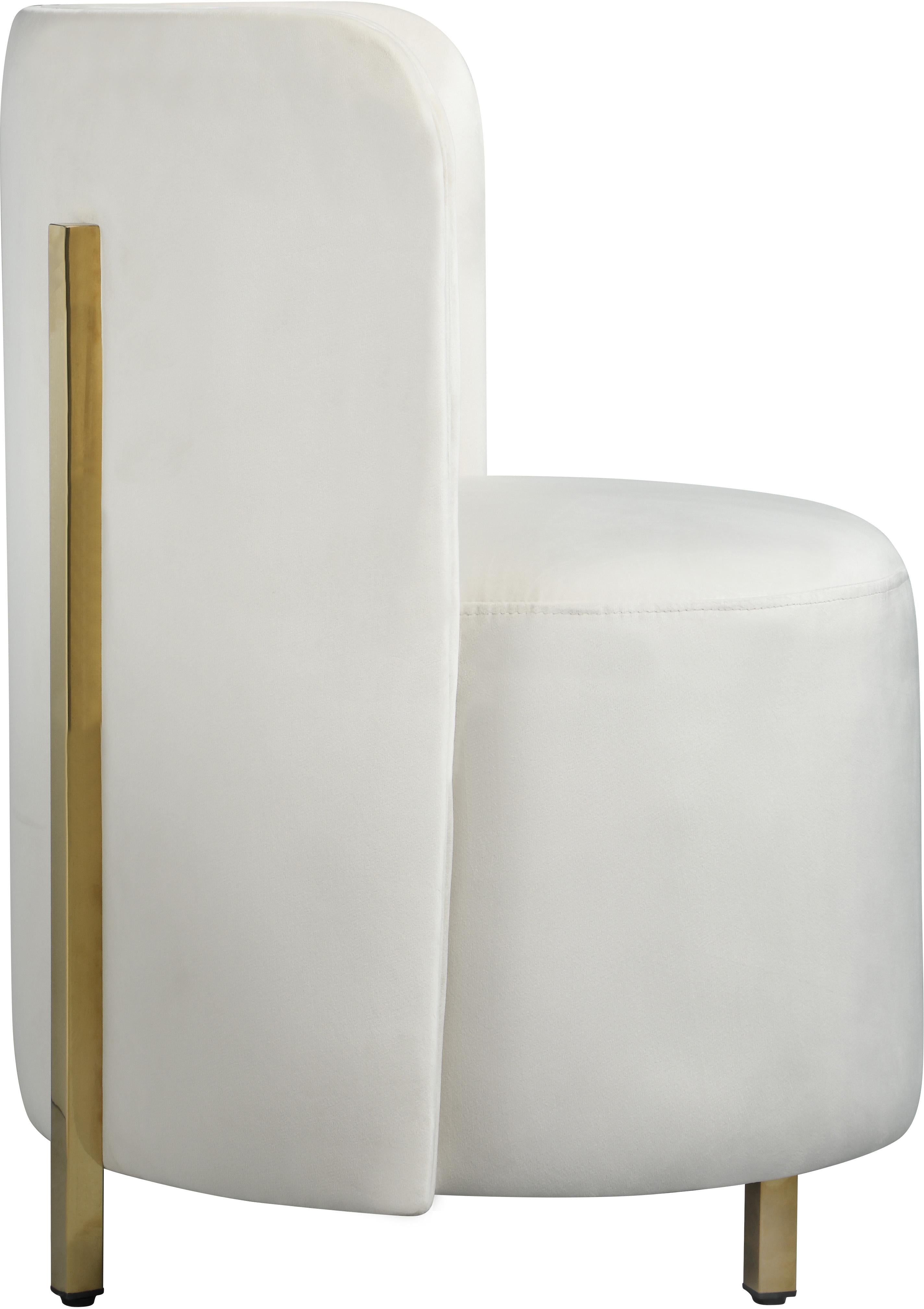 Rotunda Cream Velvet Accent Chair - Luxury Home Furniture (MI)