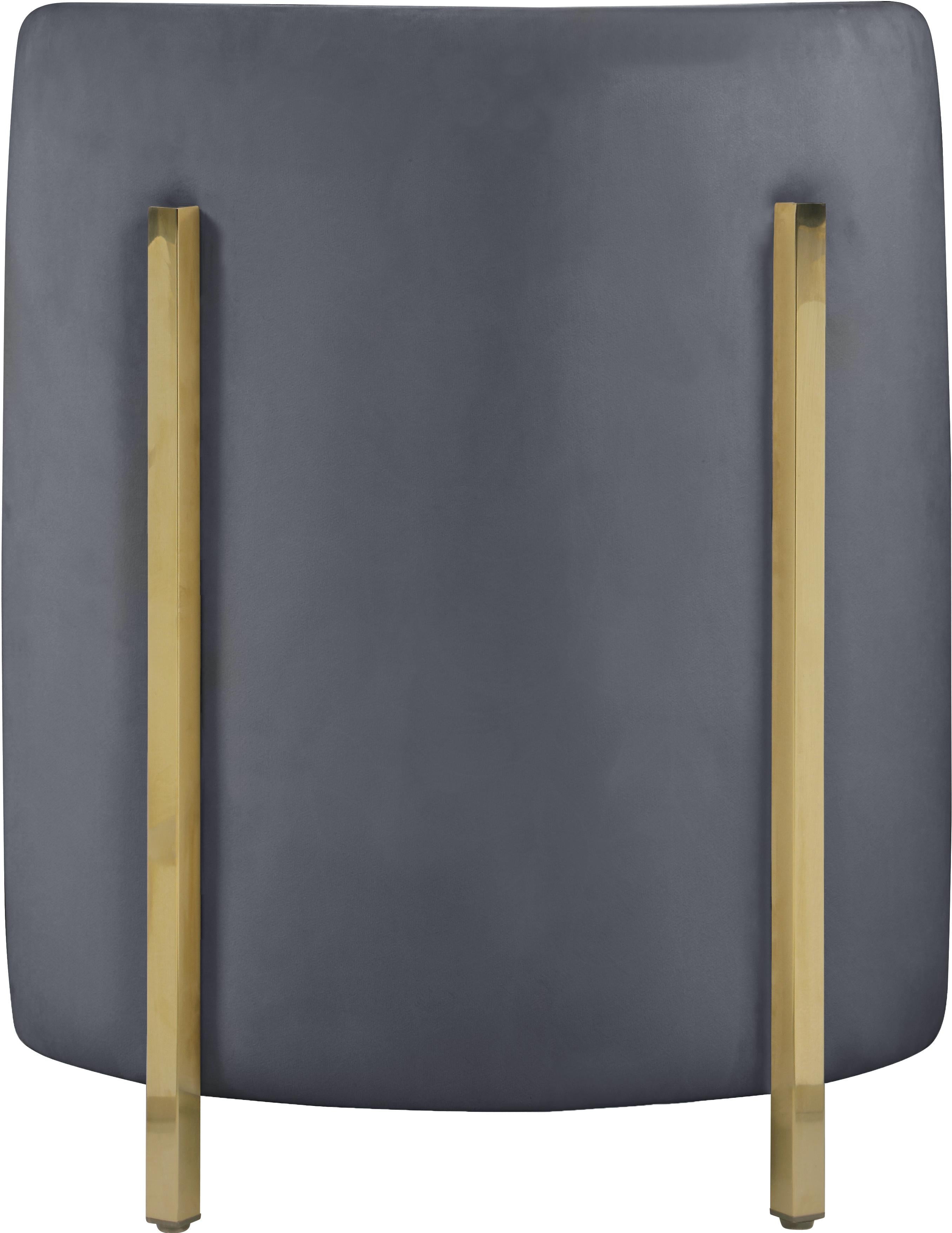 Rotunda Grey Velvet Accent Chair - Luxury Home Furniture (MI)