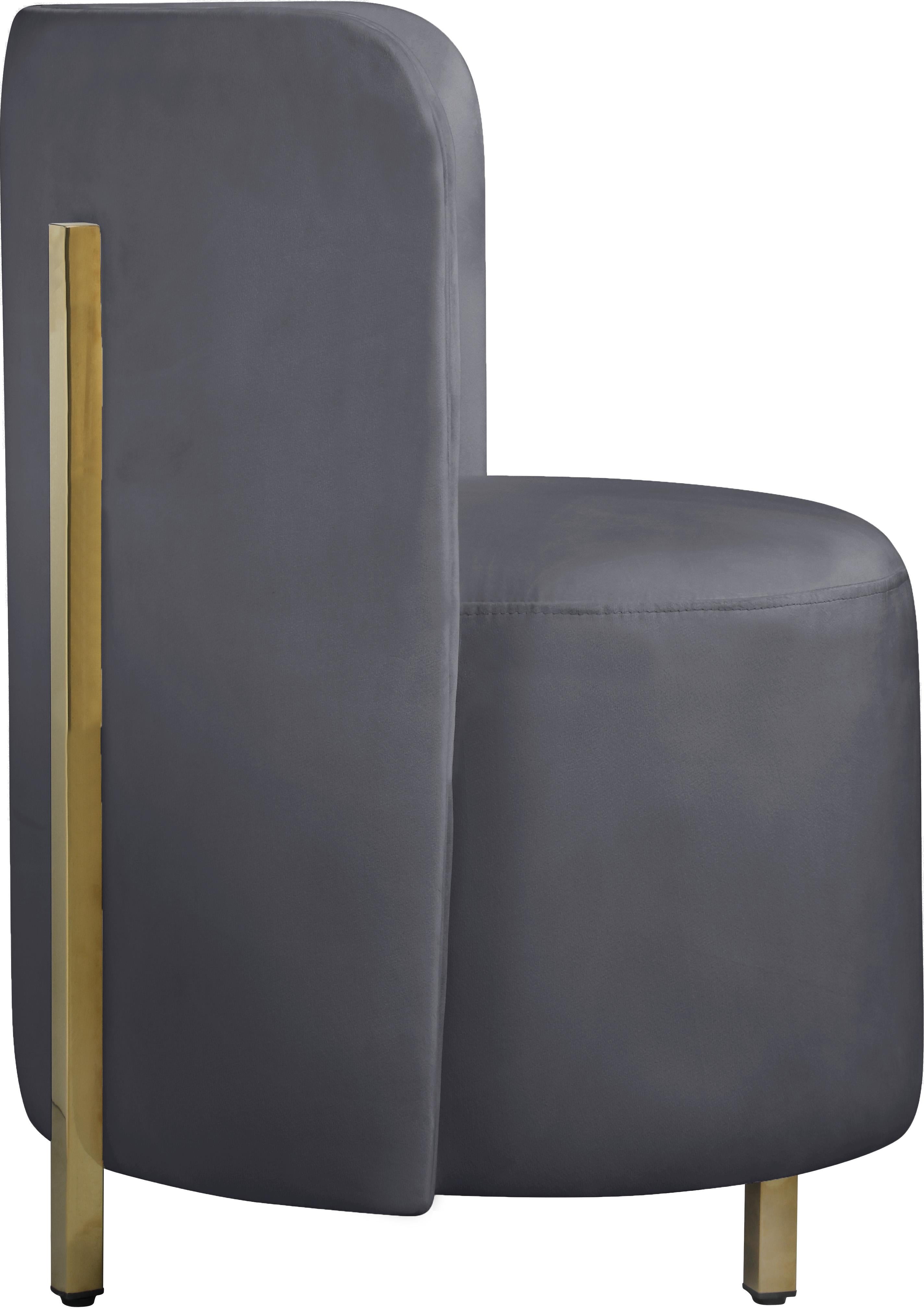 Rotunda Grey Velvet Accent Chair - Luxury Home Furniture (MI)