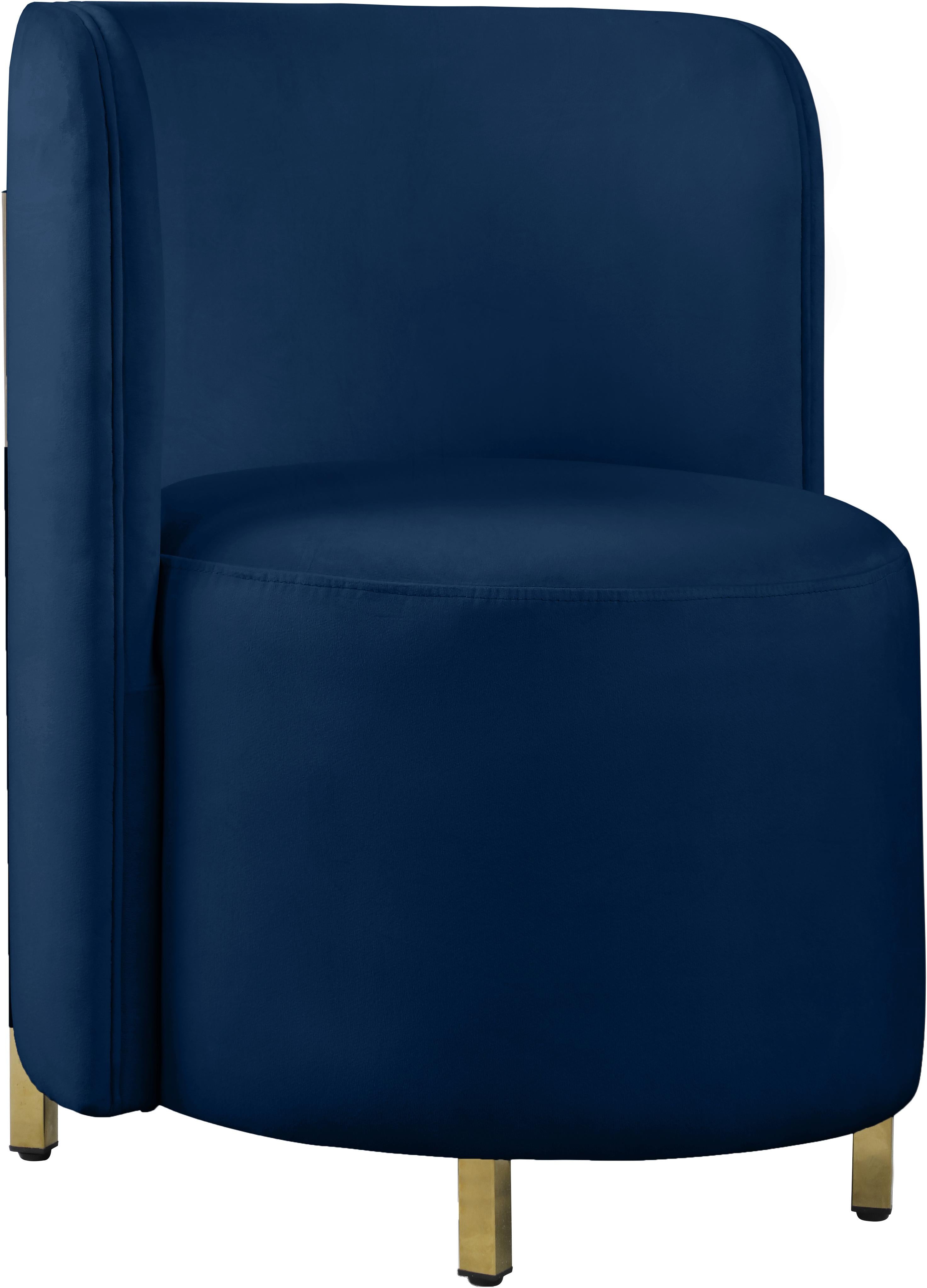 Rotunda Navy Velvet Accent Chair - Luxury Home Furniture (MI)