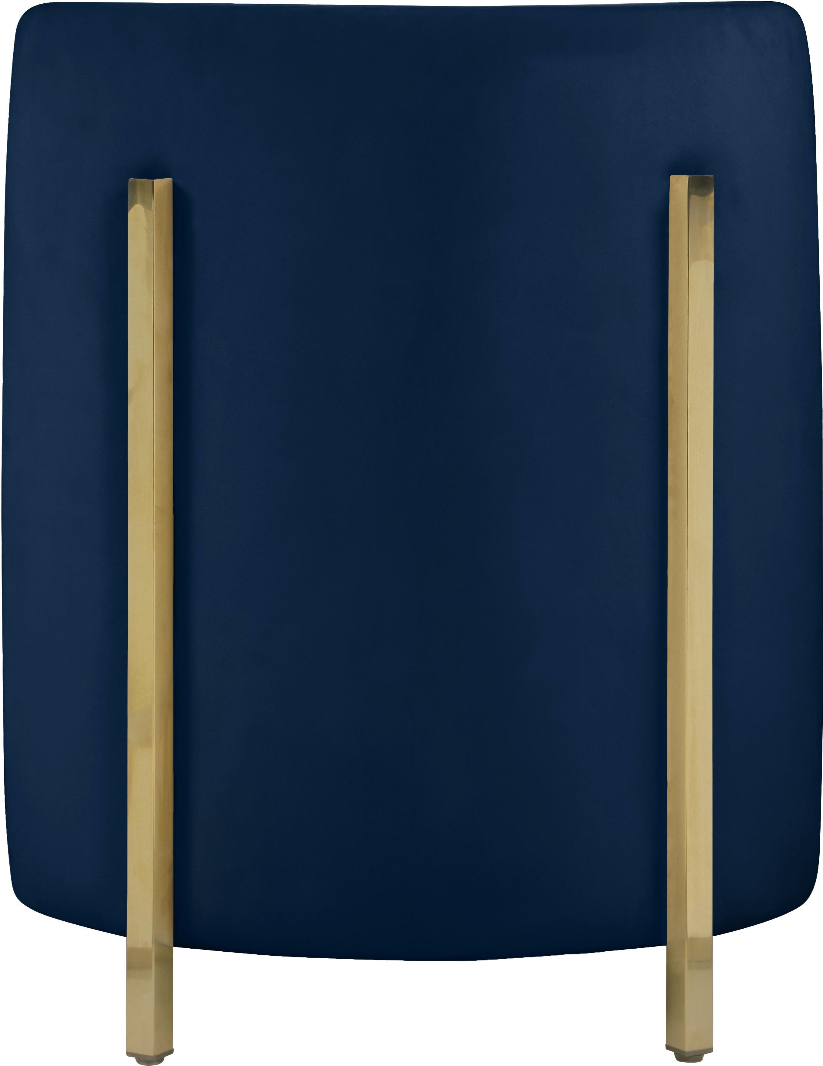 Rotunda Navy Velvet Accent Chair - Luxury Home Furniture (MI)