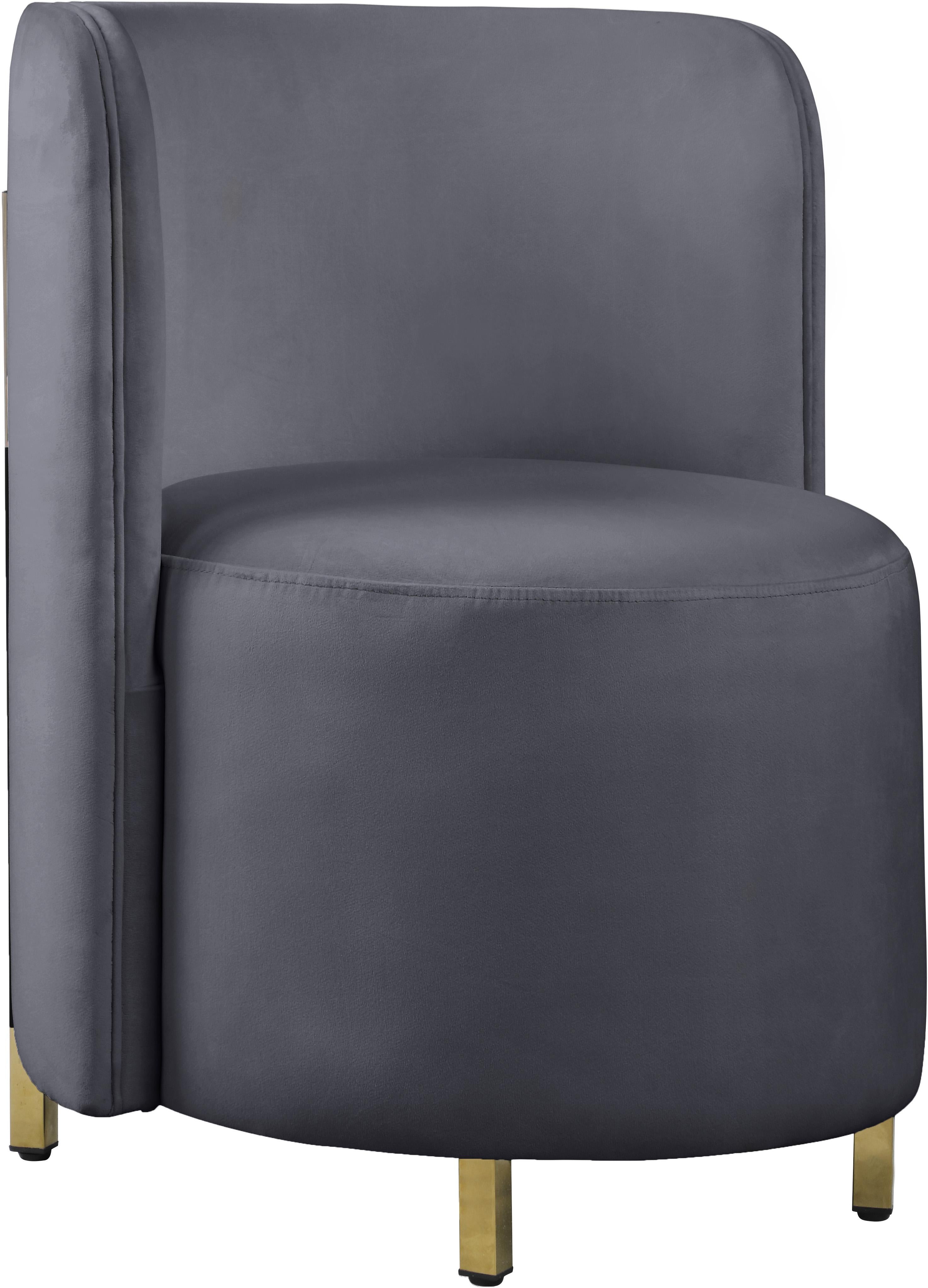 Rotunda Grey Velvet Accent Chair - Luxury Home Furniture (MI)