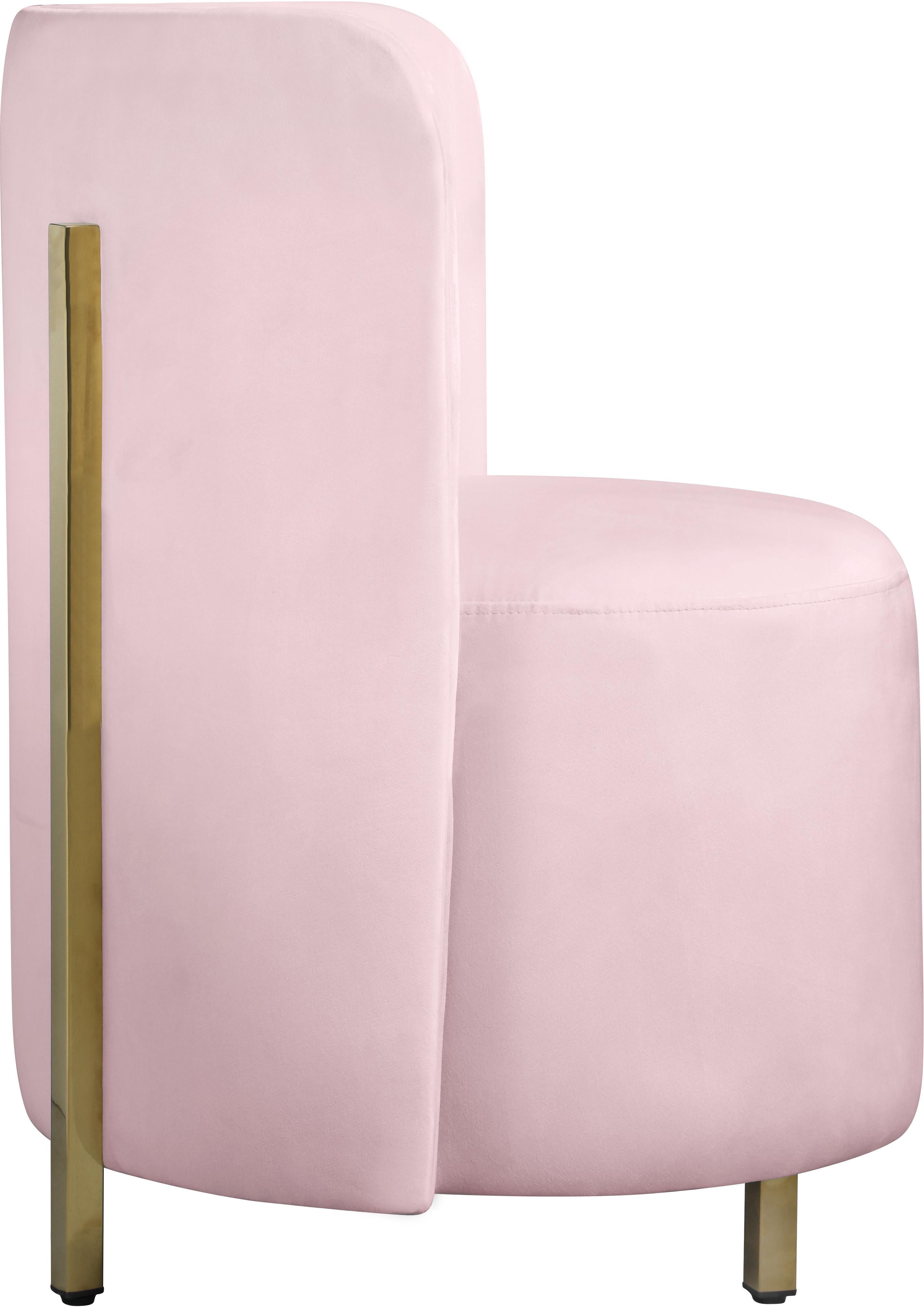 Rotunda Pink Velvet Accent Chair - Luxury Home Furniture (MI)