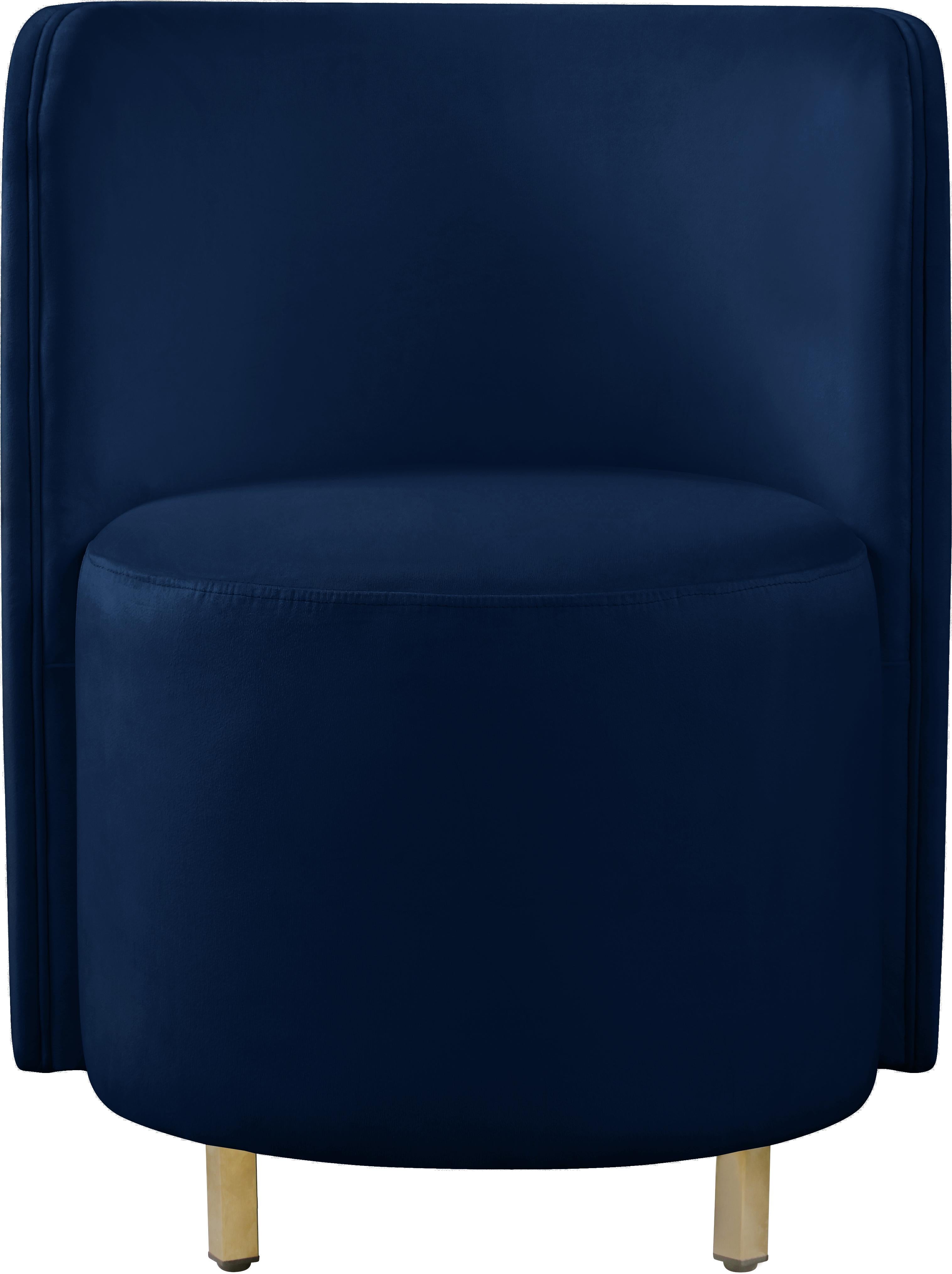 Rotunda Navy Velvet Accent Chair - Luxury Home Furniture (MI)