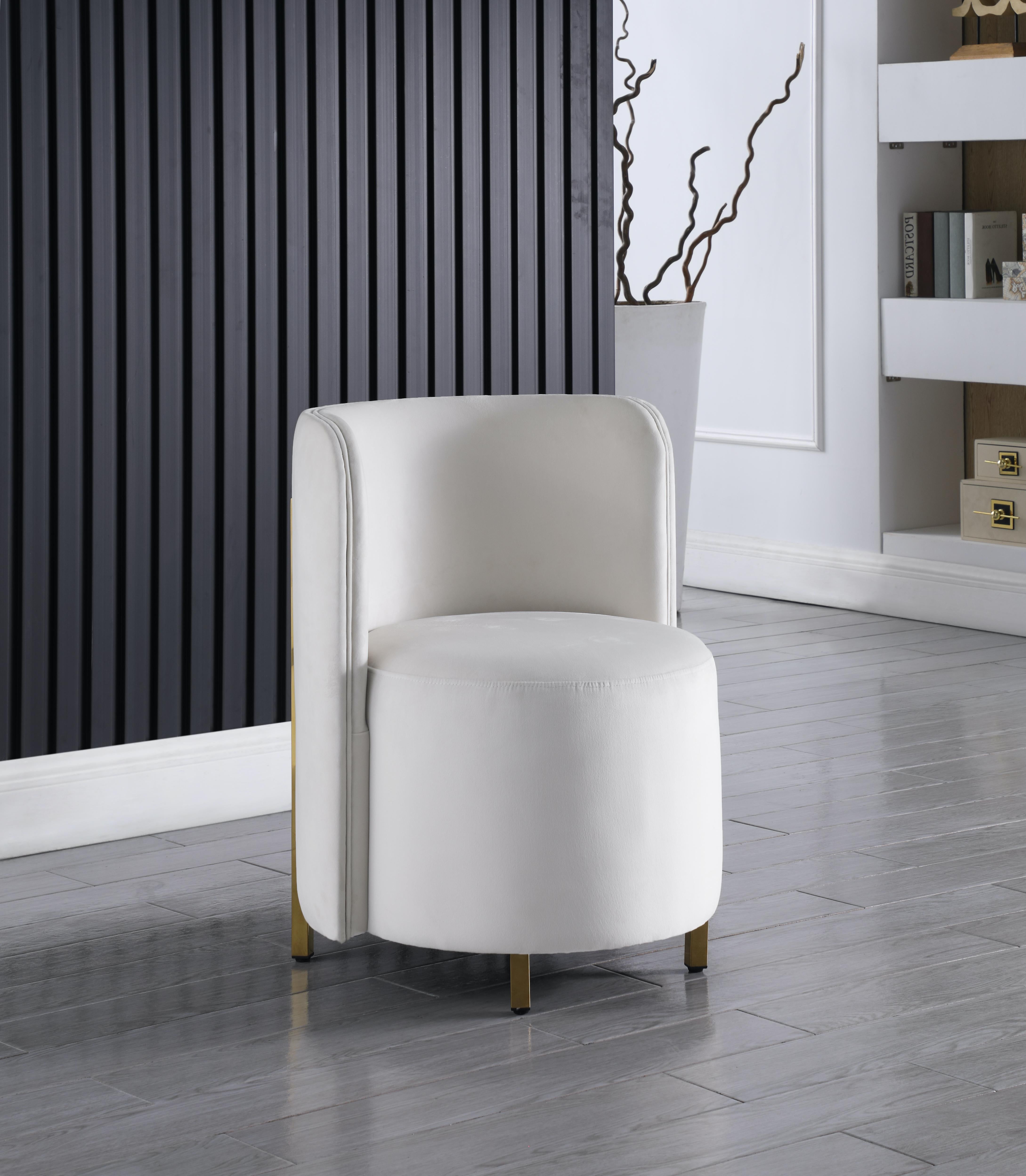 Rotunda Cream Velvet Accent Chair - Luxury Home Furniture (MI)