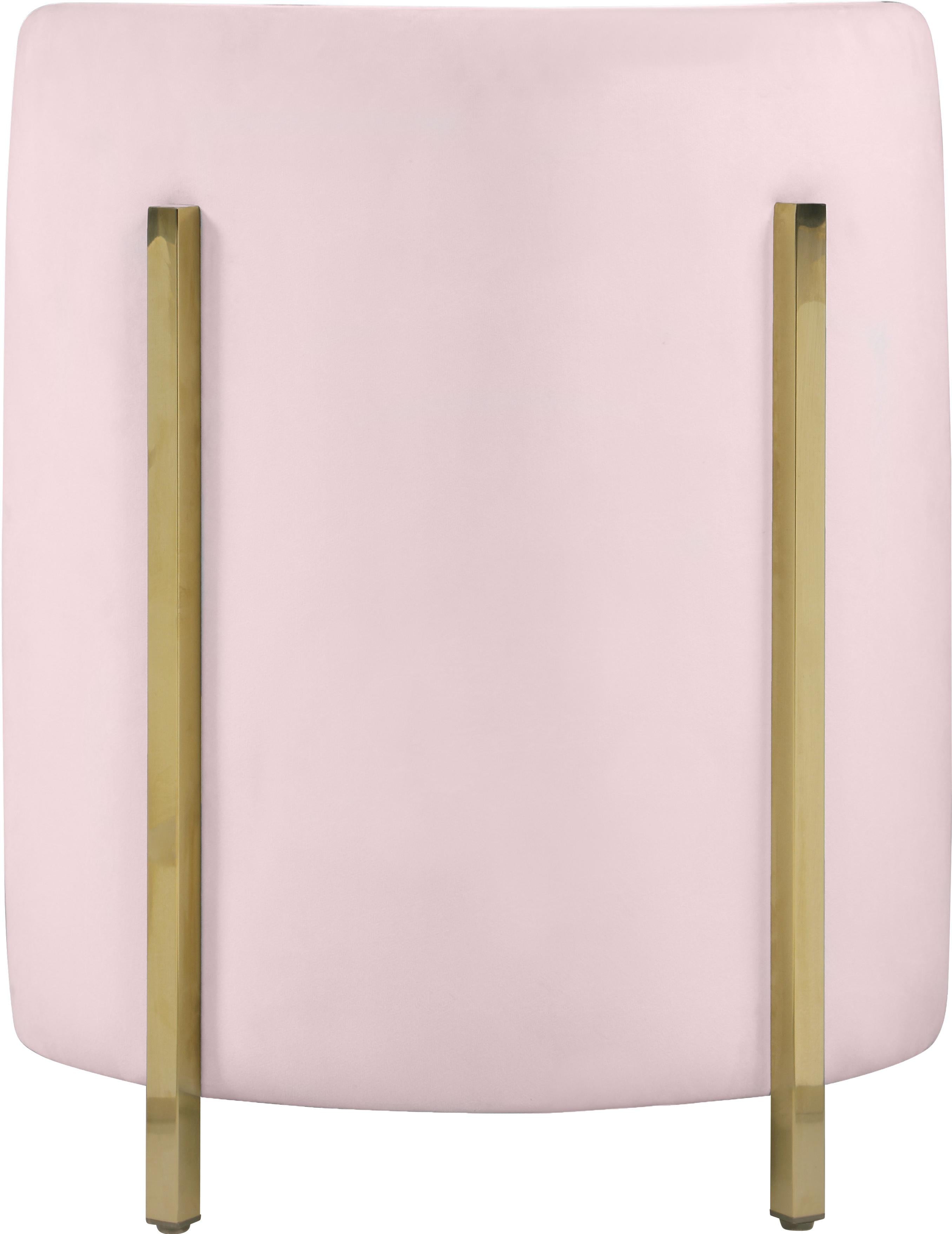 Rotunda Pink Velvet Accent Chair - Luxury Home Furniture (MI)