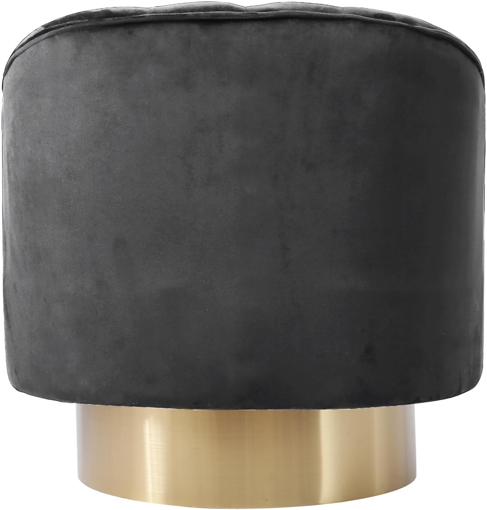 Farrah Grey Velvet Accent Chair - Luxury Home Furniture (MI)
