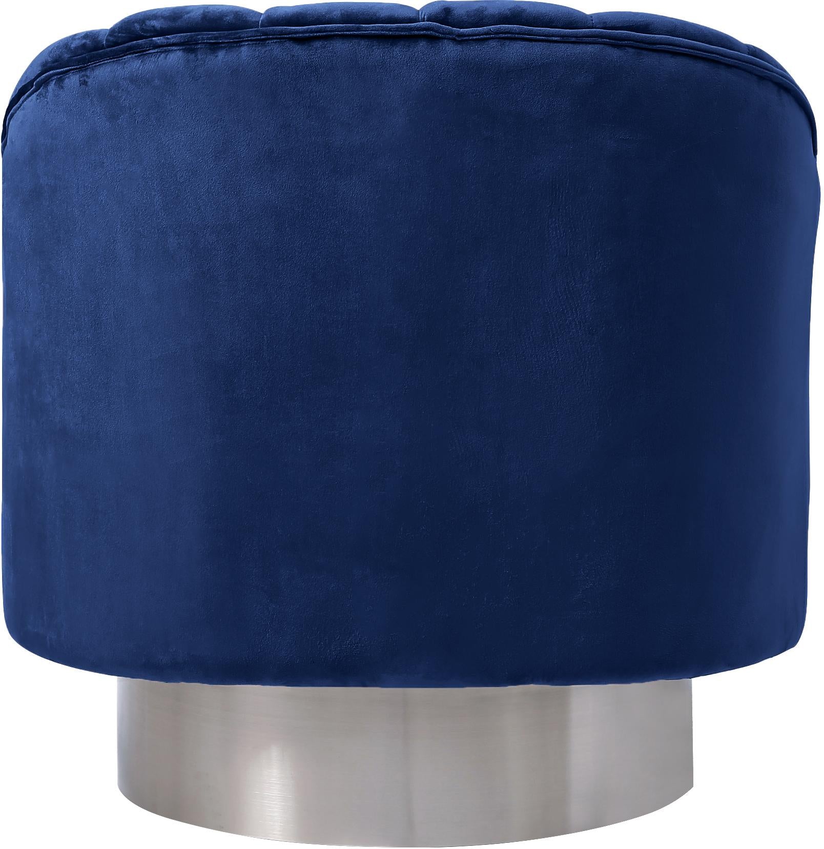 Farrah Navy Velvet Accent Chair - Luxury Home Furniture (MI)