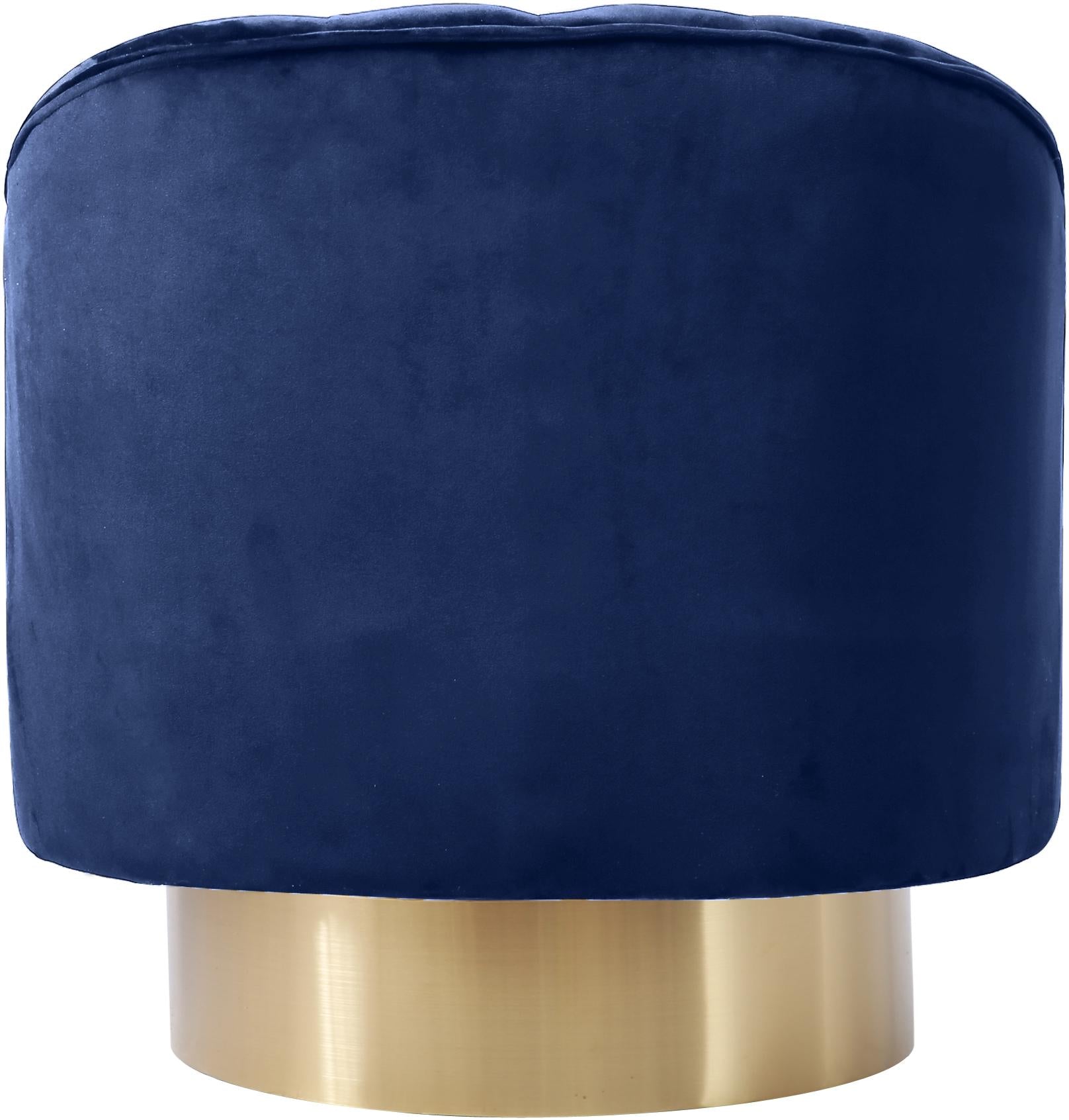 Farrah Navy Velvet Accent Chair - Luxury Home Furniture (MI)