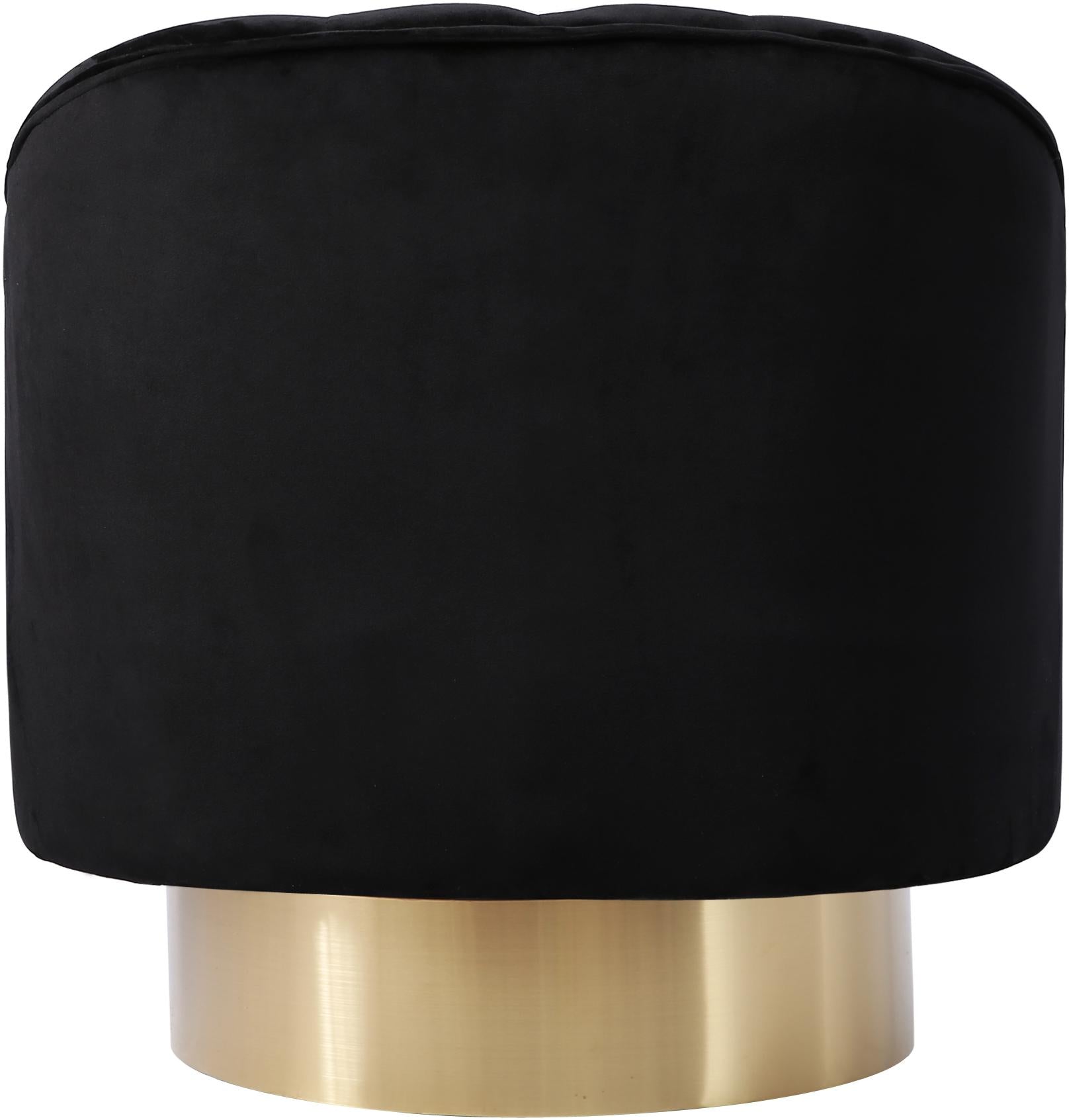 Farrah Black Velvet Accent Chair - Luxury Home Furniture (MI)