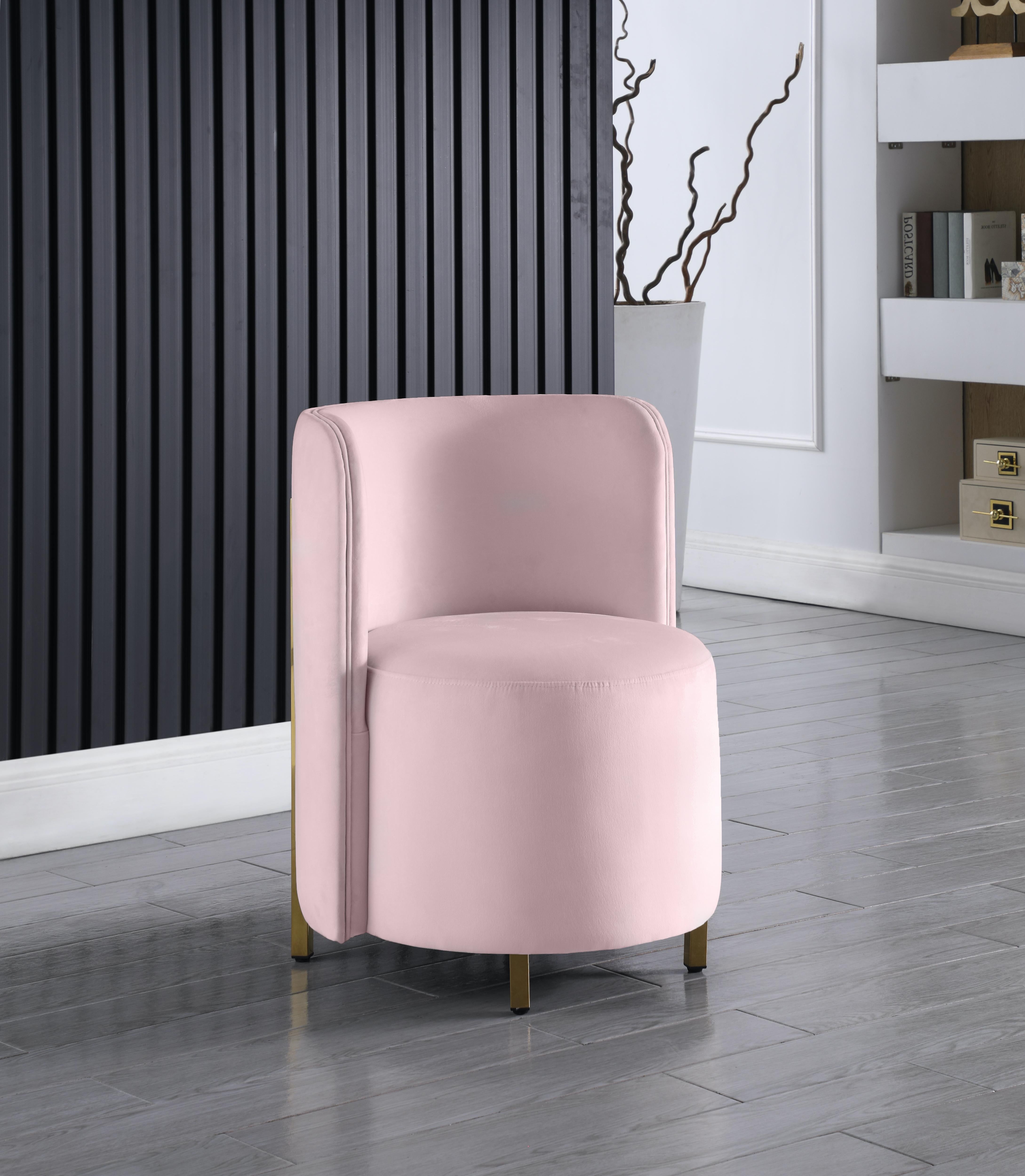 Rotunda Pink Velvet Accent Chair - Luxury Home Furniture (MI)