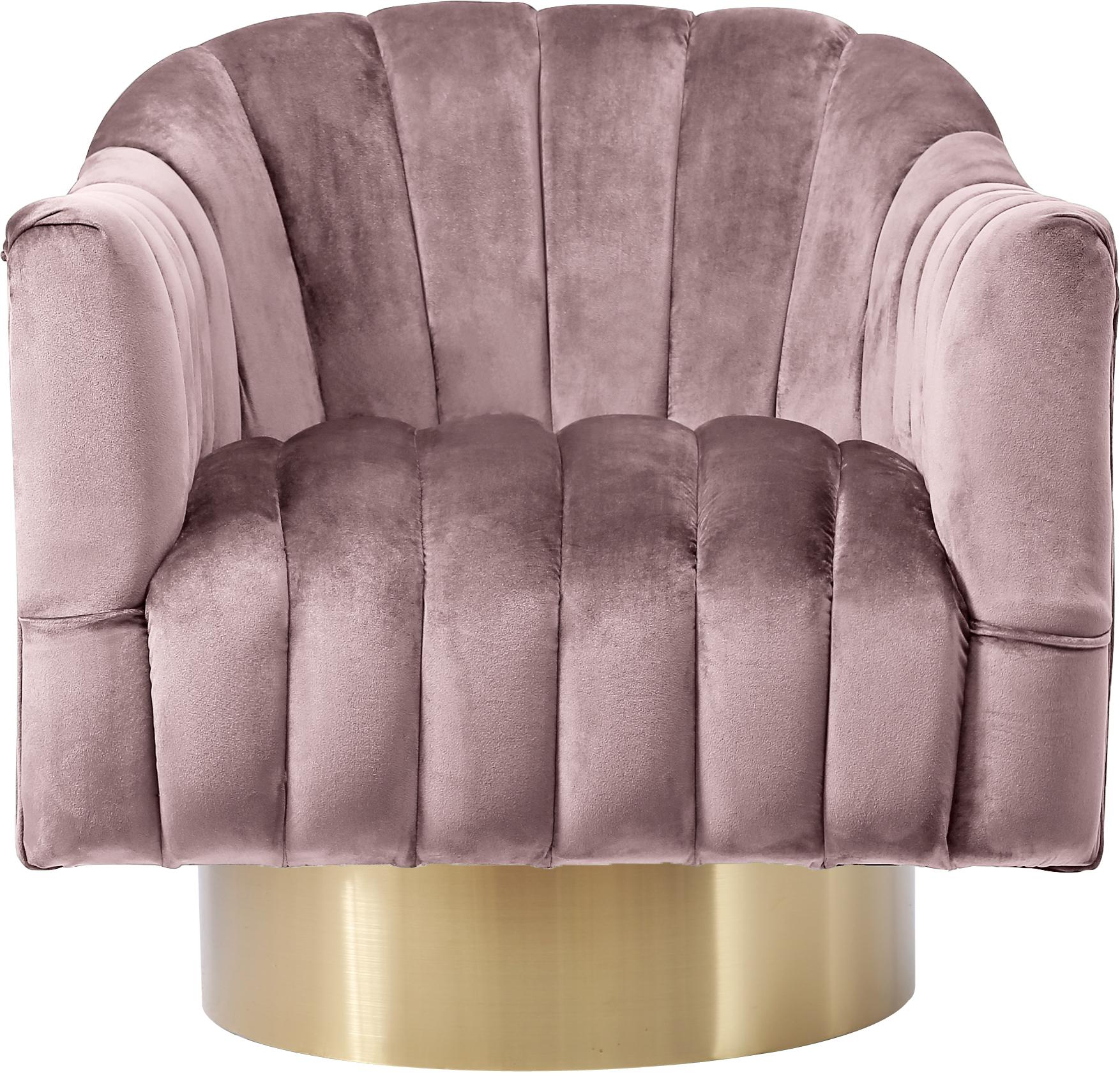 Farrah Pink Velvet Accent Chair - Luxury Home Furniture (MI)