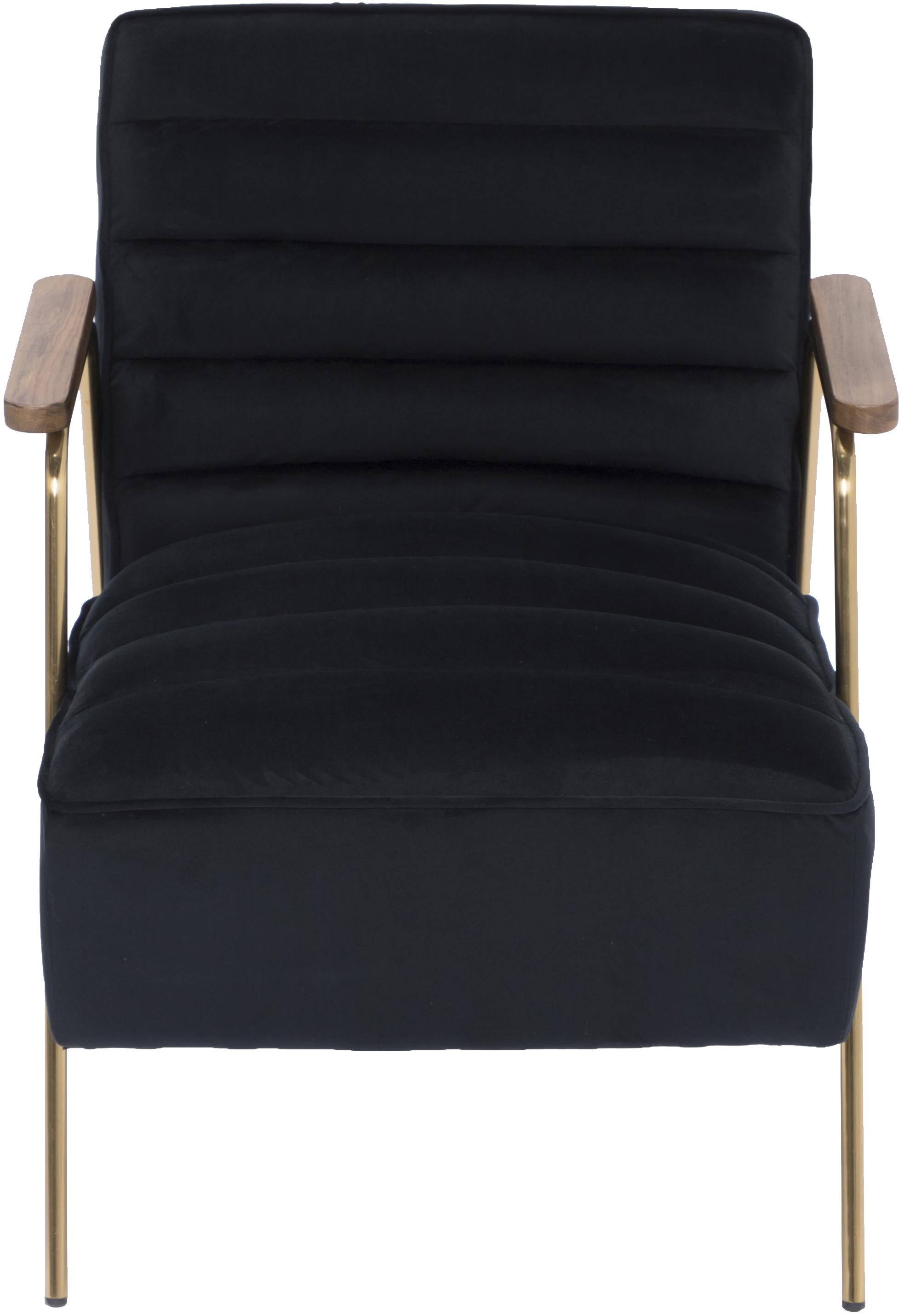 Woodford Black Velvet Accent Chair - Luxury Home Furniture (MI)