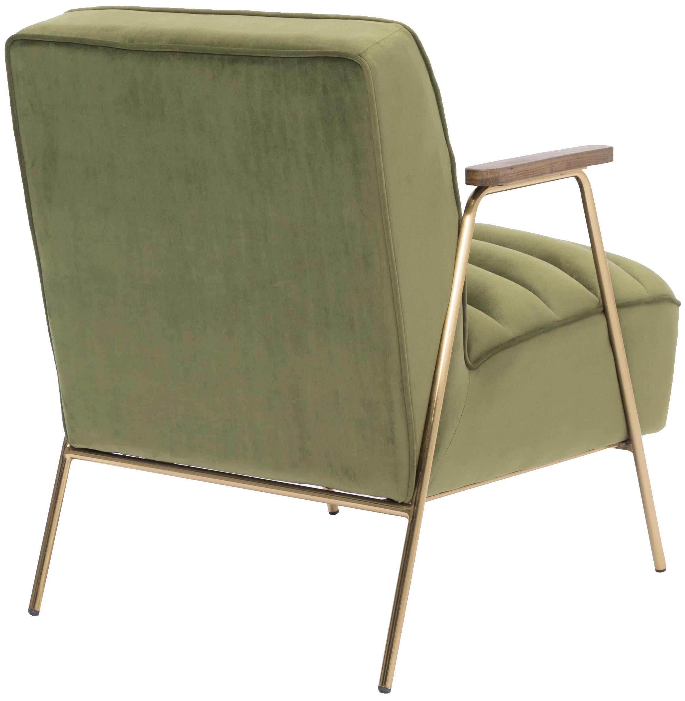 Woodford Olive Velvet Accent Chair - Luxury Home Furniture (MI)