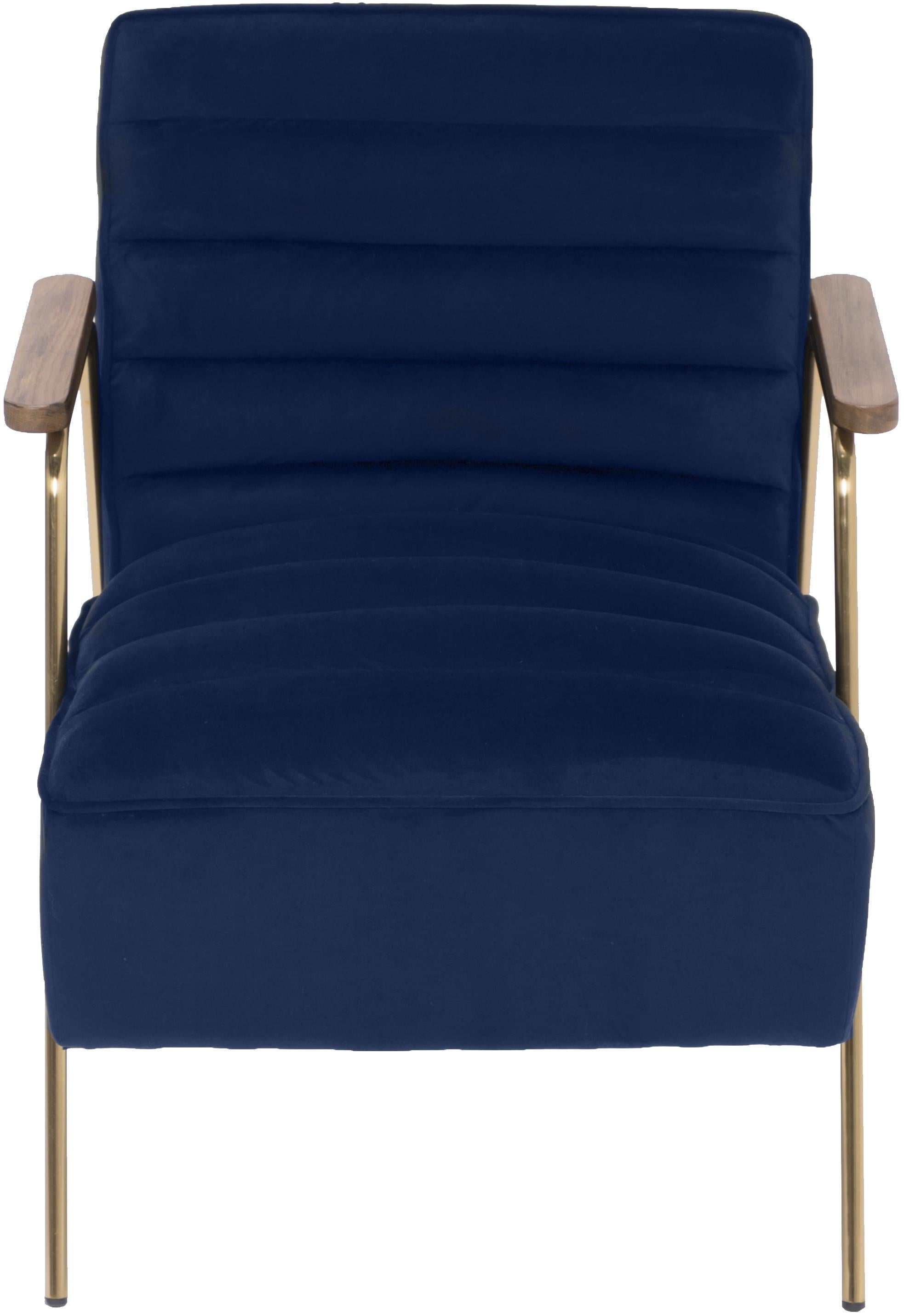 Woodford Navy Velvet Accent Chair - Luxury Home Furniture (MI)