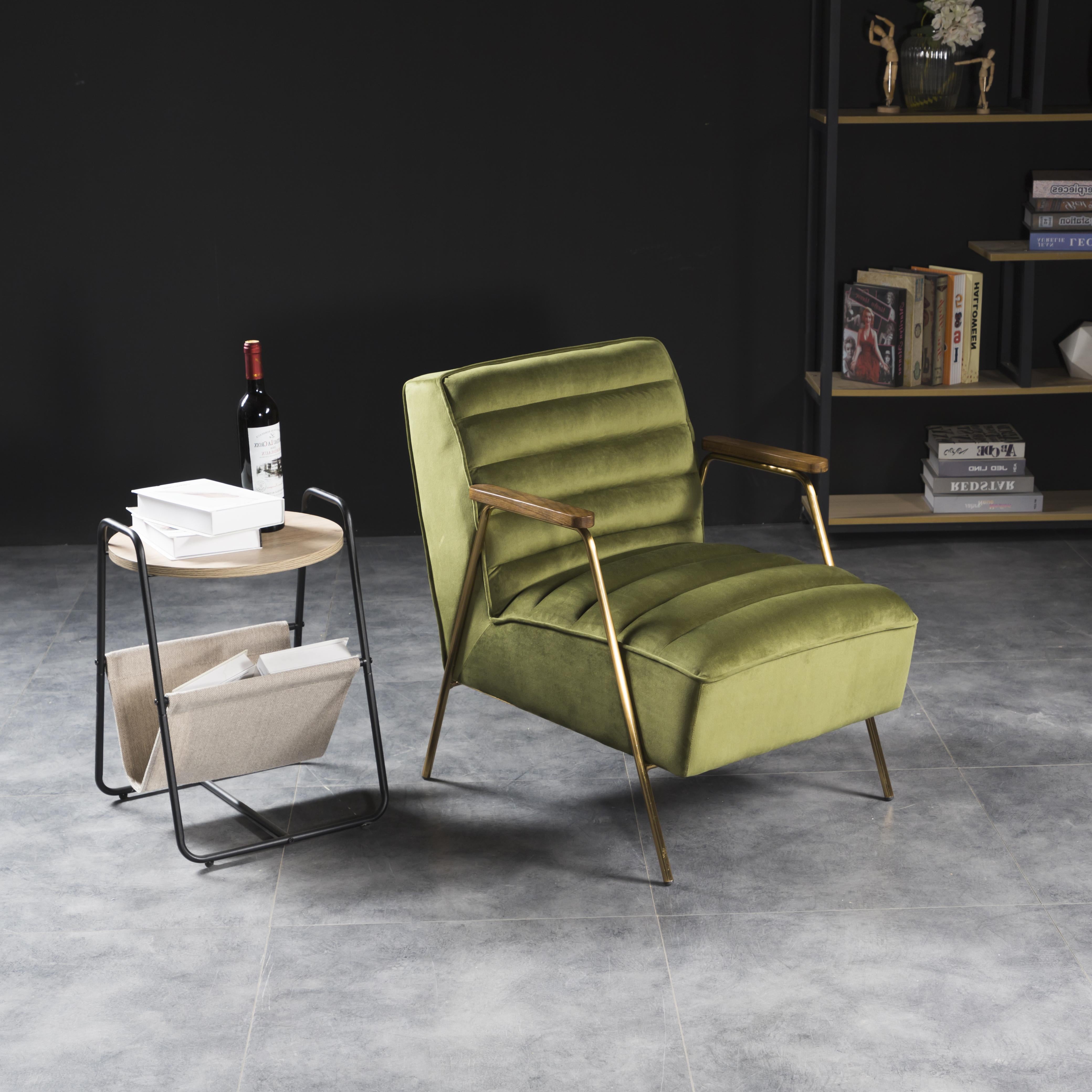 Woodford Olive Velvet Accent Chair - Luxury Home Furniture (MI)