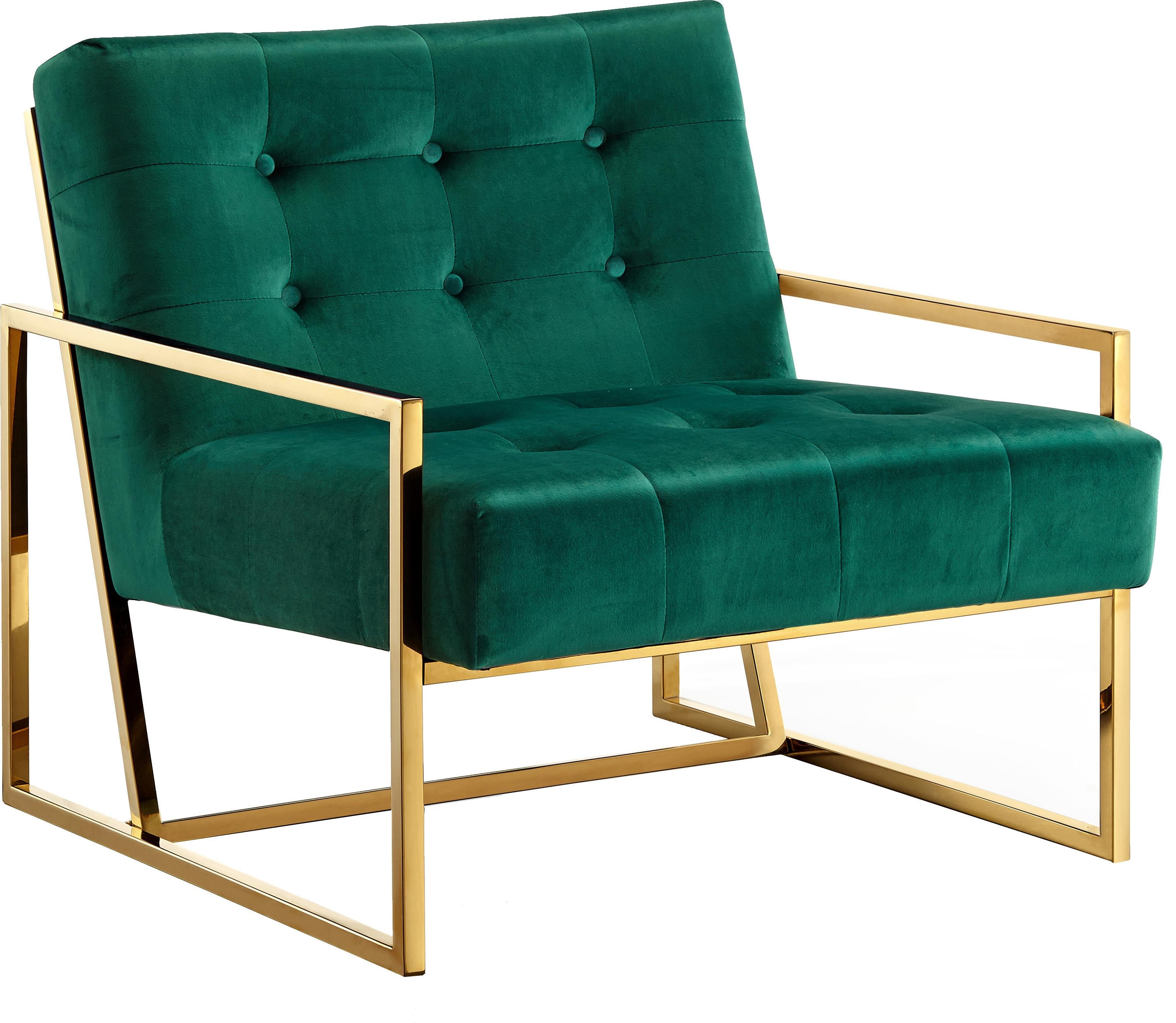 Pierre Green Velvet Accent Chair - Luxury Home Furniture (MI)