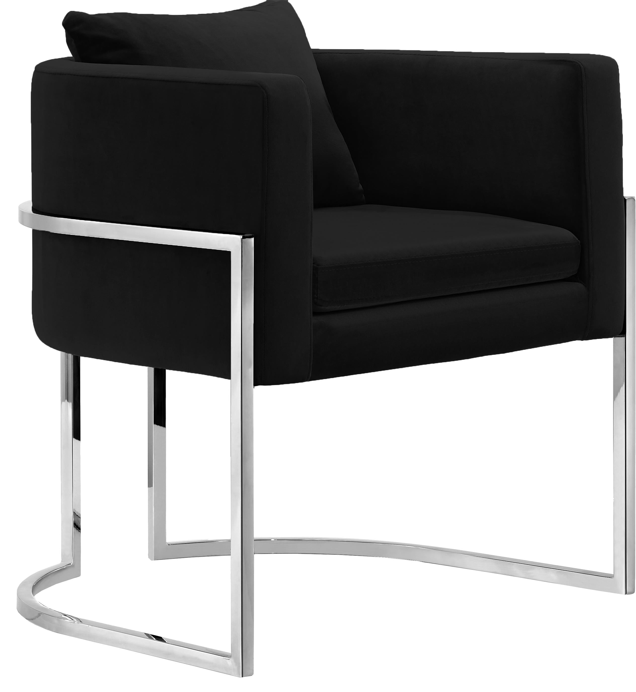 Pippa Black Velvet Accent Chair - Luxury Home Furniture (MI)