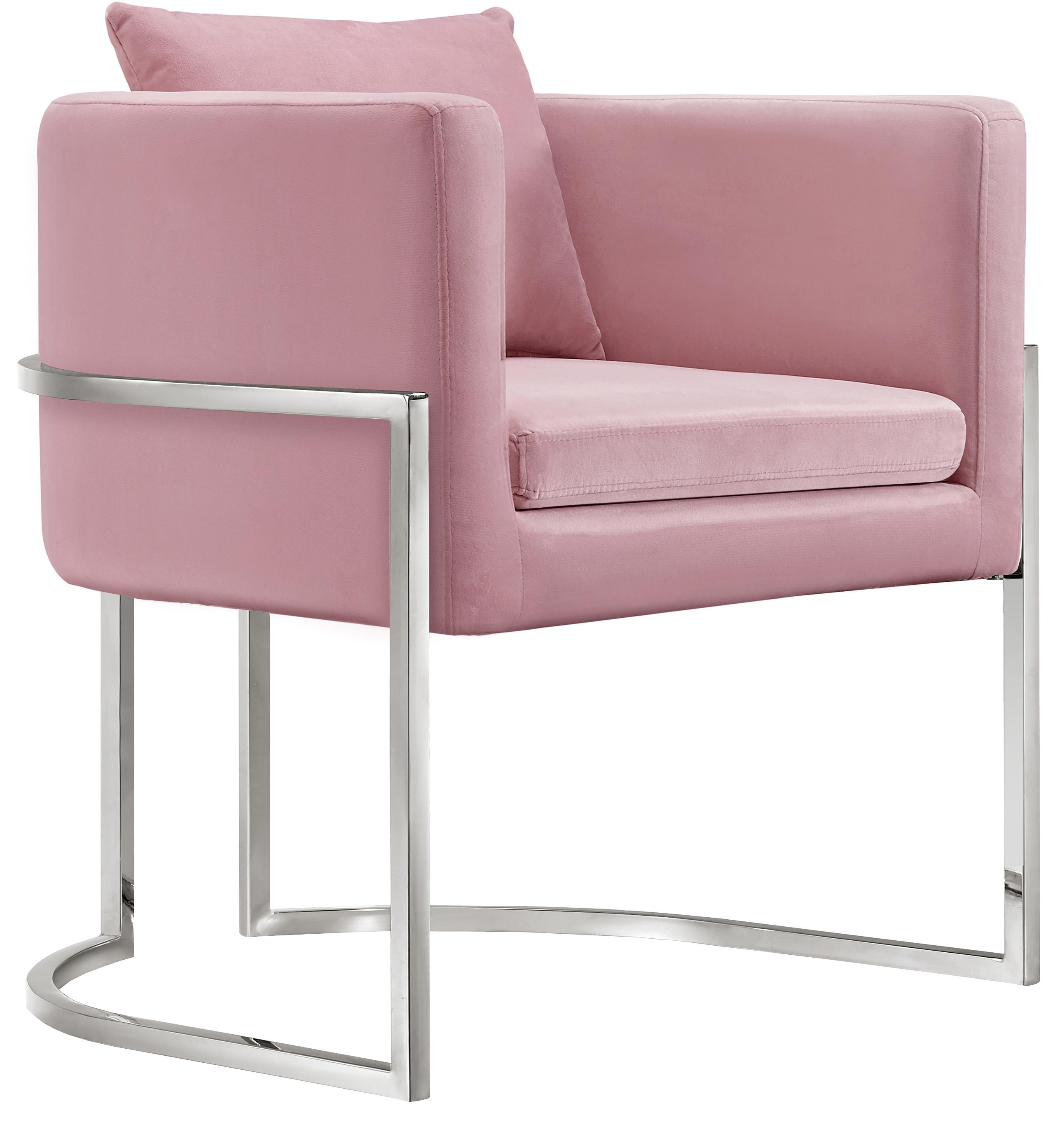 Pippa Pink Velvet Accent Chair - Luxury Home Furniture (MI)