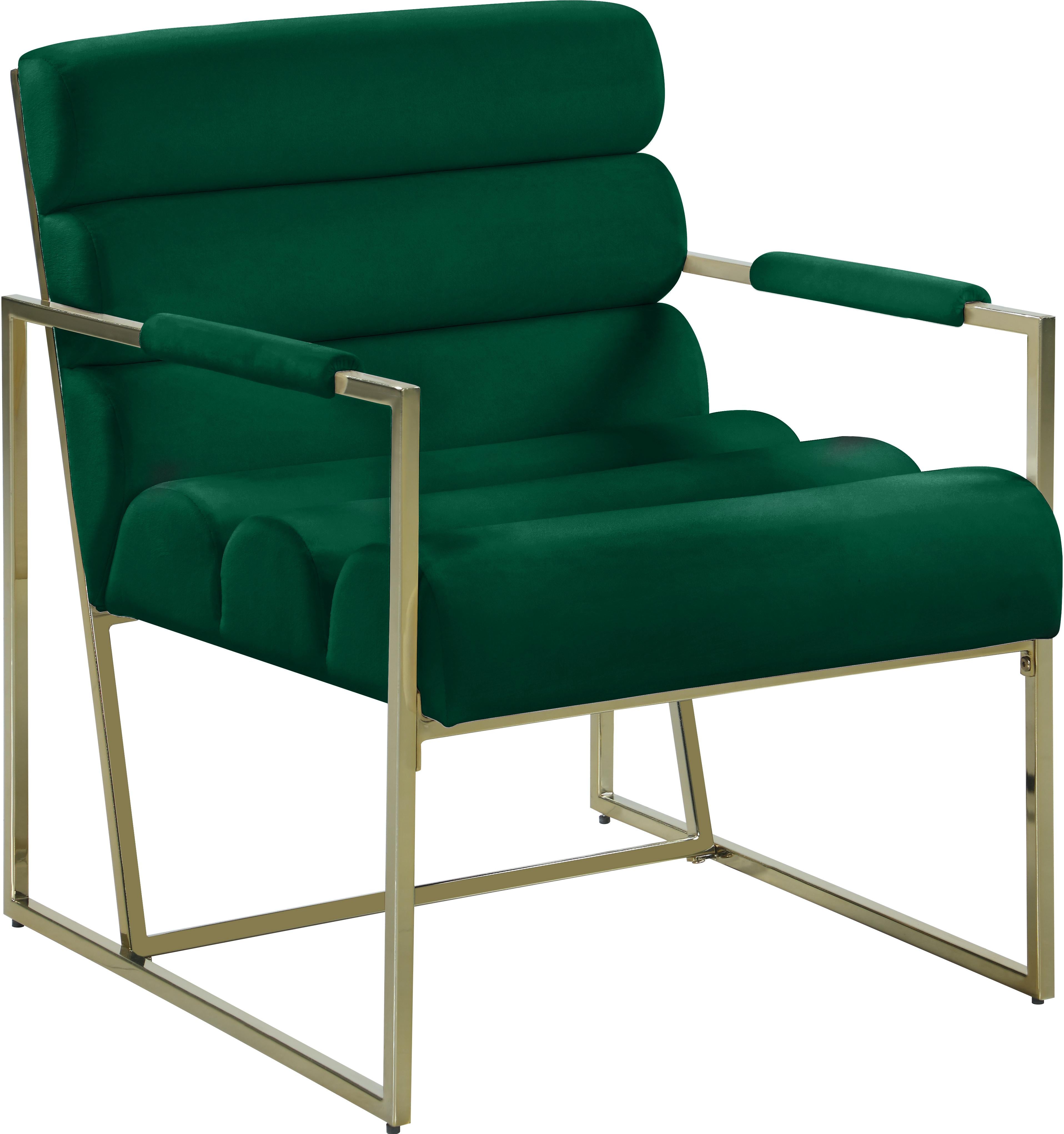 Wayne Green Velvet Accent Chair - Luxury Home Furniture (MI)