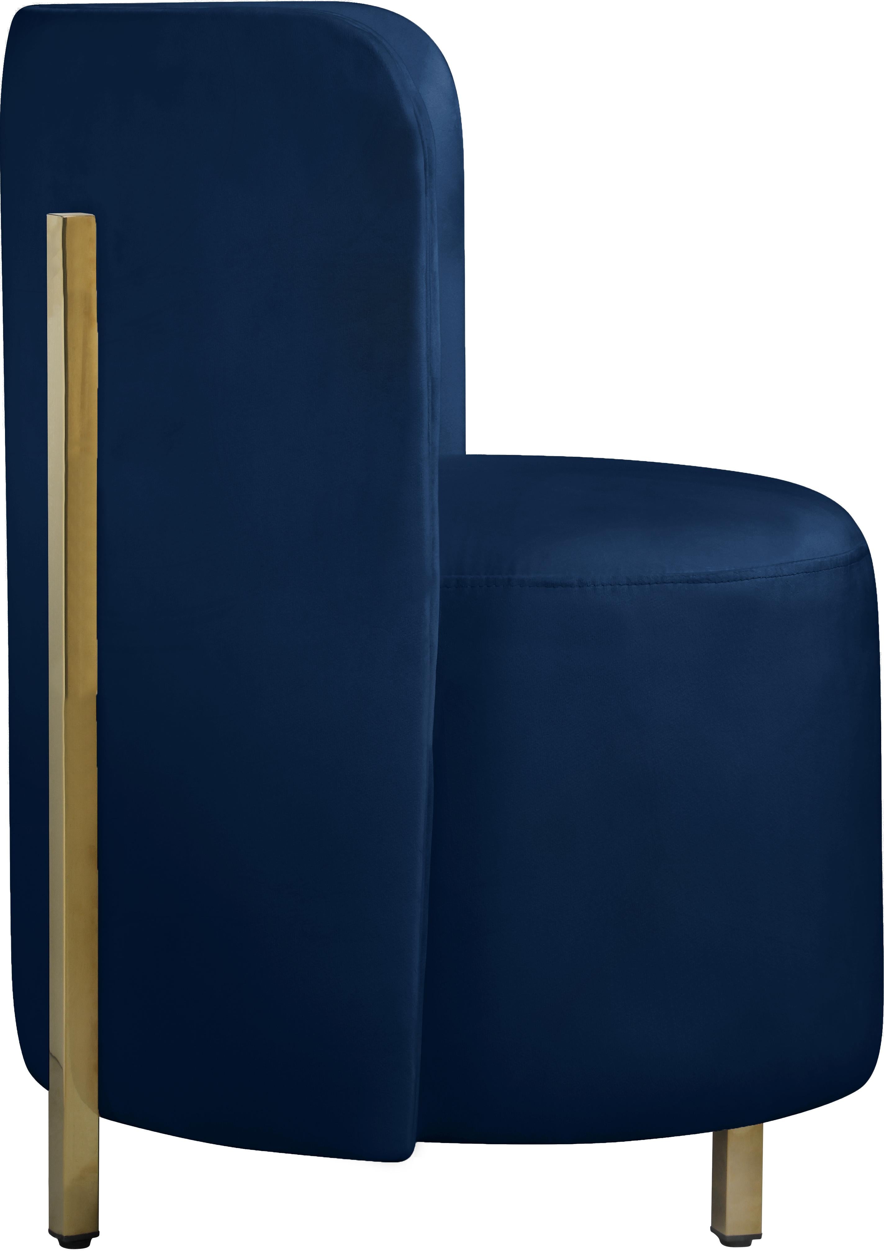 Rotunda Navy Velvet Accent Chair - Luxury Home Furniture (MI)