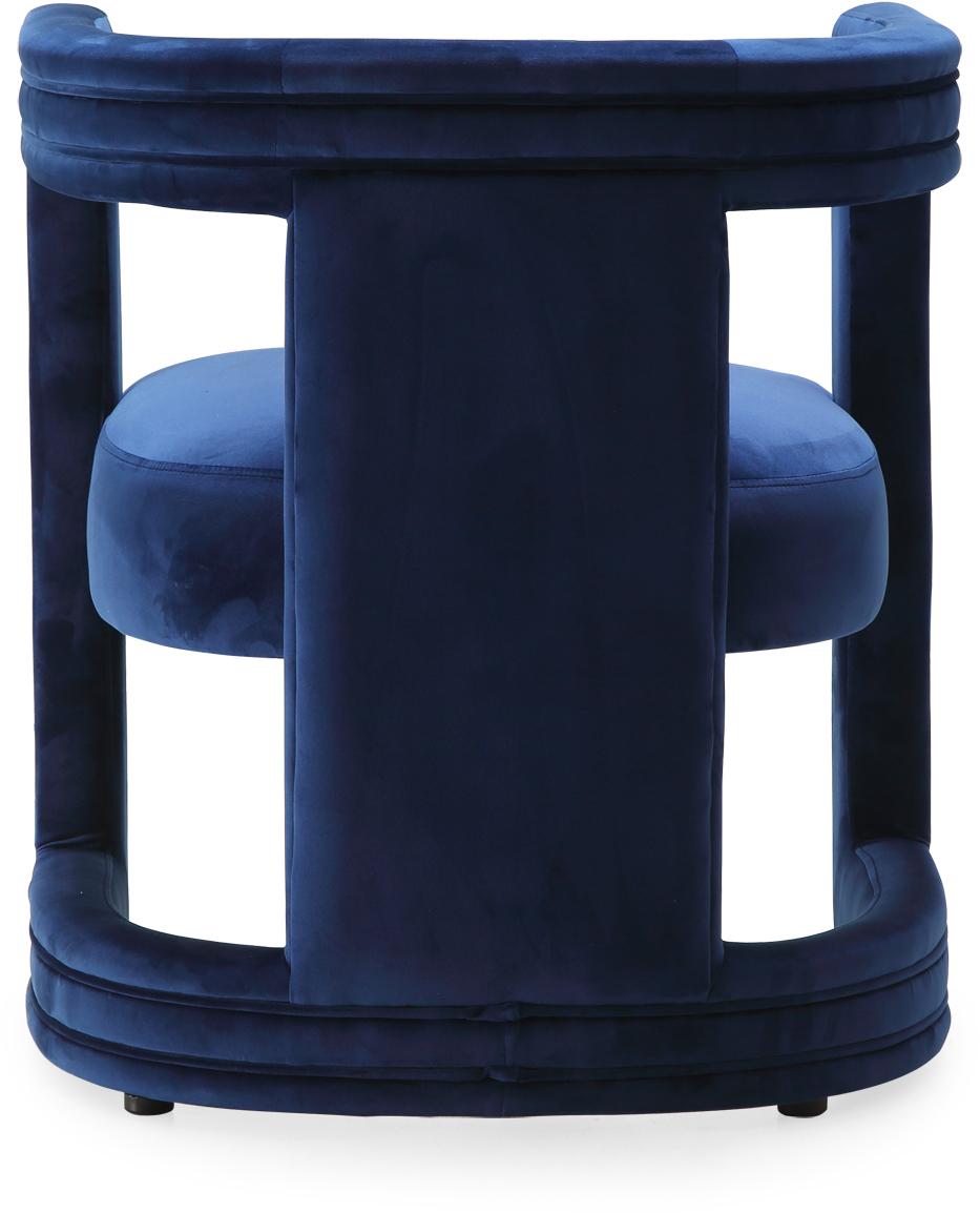 Blair Navy Velvet Accent Chair - Luxury Home Furniture (MI)