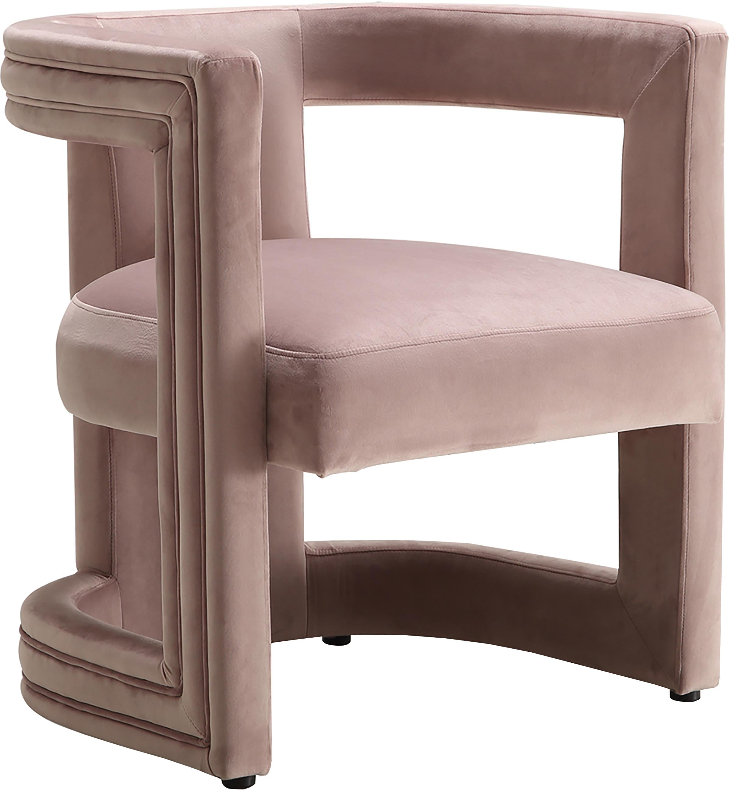 Blair Pink Velvet Accent Chair - Luxury Home Furniture (MI)