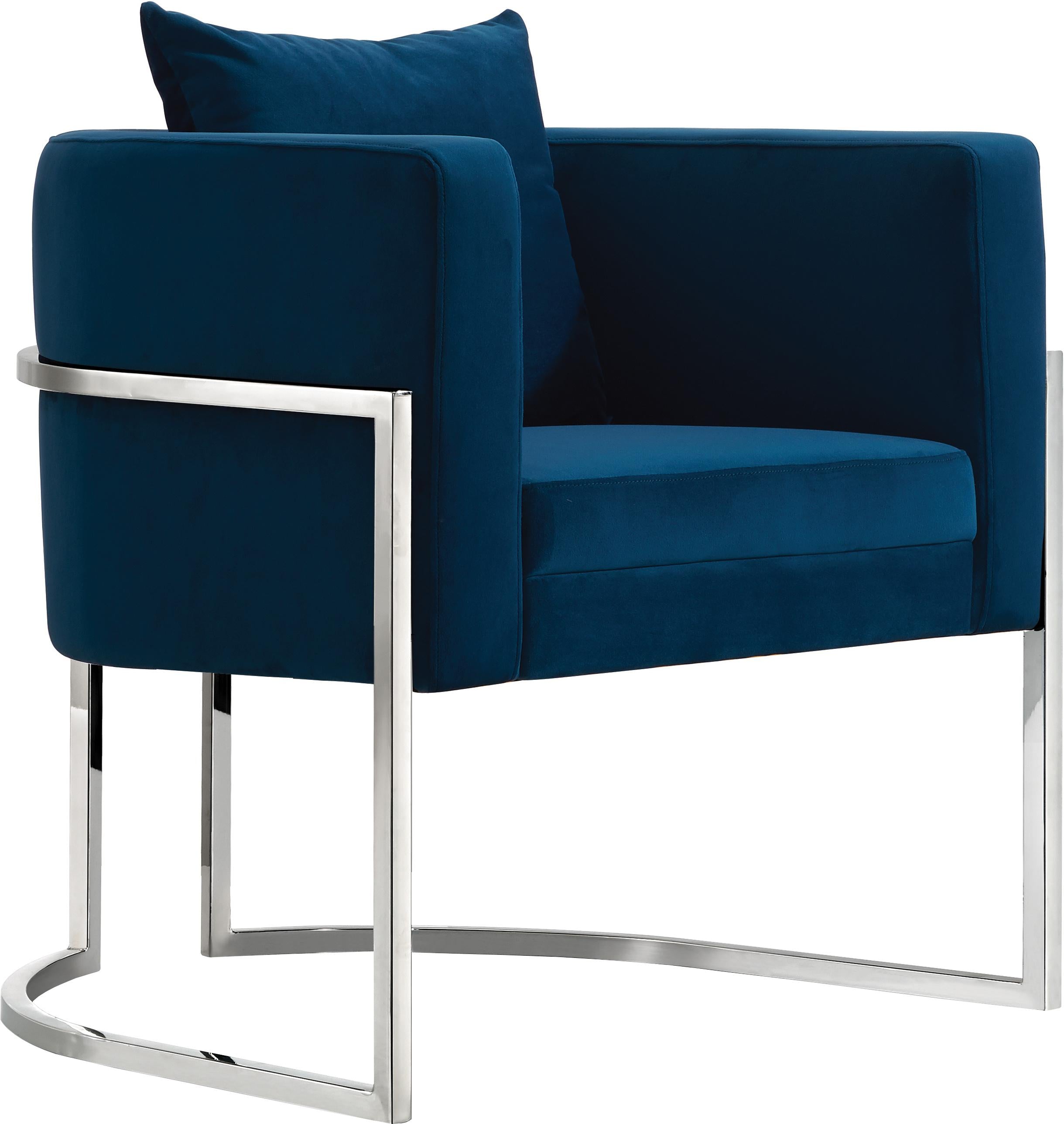 Pippa Navy Velvet Accent Chair - Luxury Home Furniture (MI)