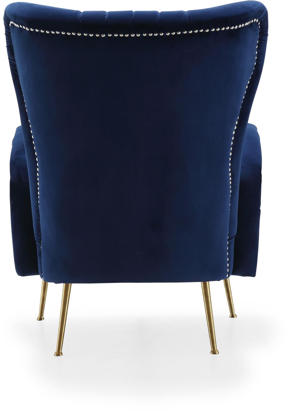 Opera Navy Velvet Accent Chair - Luxury Home Furniture (MI)