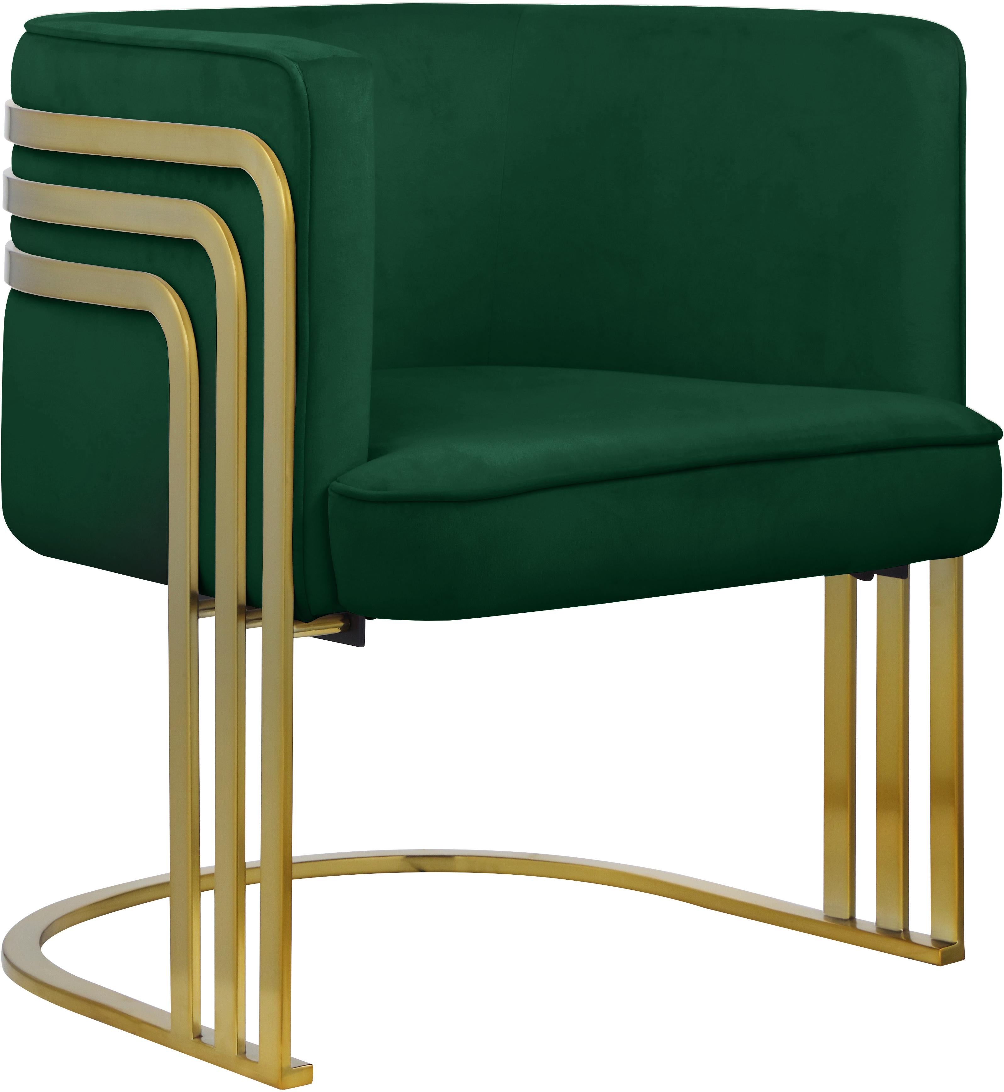 Rays Green Velvet Accent Chair - Luxury Home Furniture (MI)